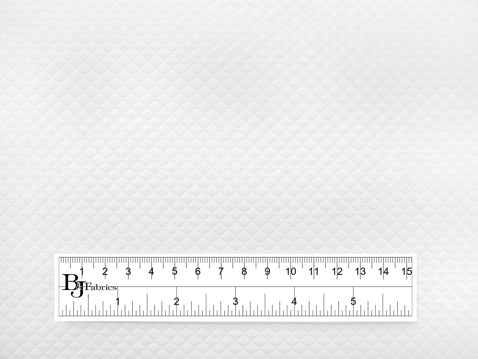 Poly & Cotton Diamond Piqué in White