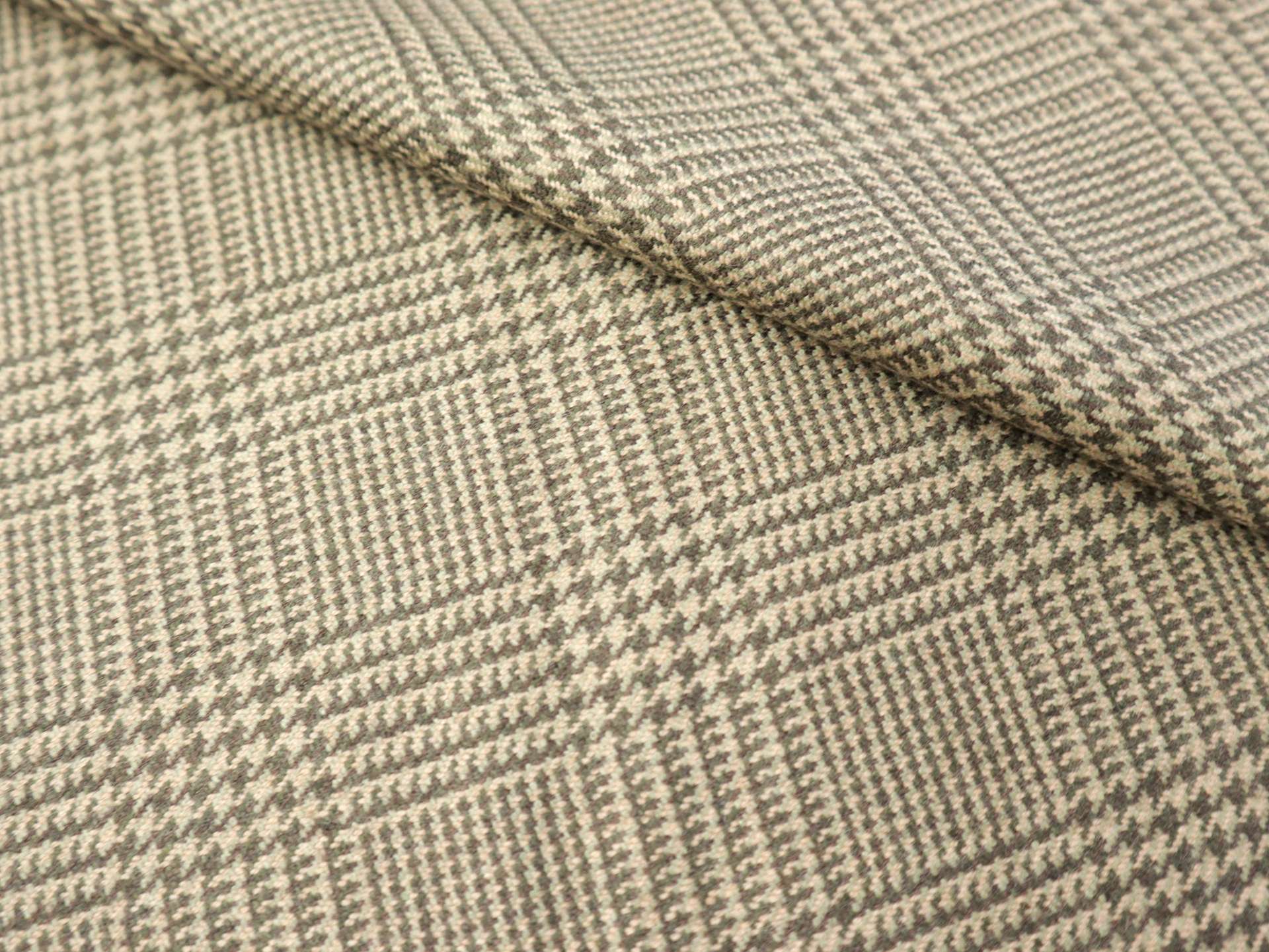 Wool Glen Check Suiting in Hunter's Green
