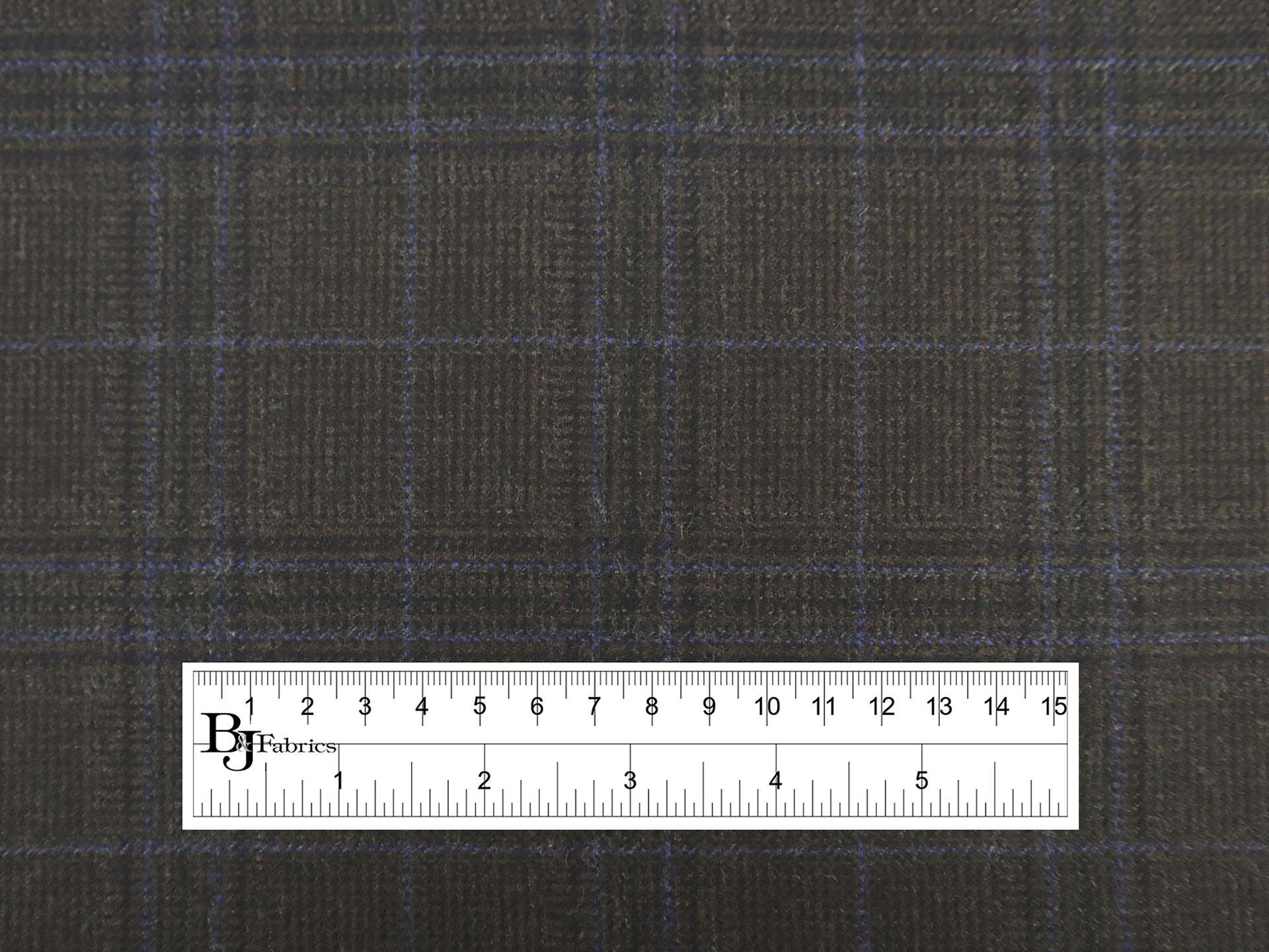 Italian Cashmere Plaid Suiting in Dark Roast
