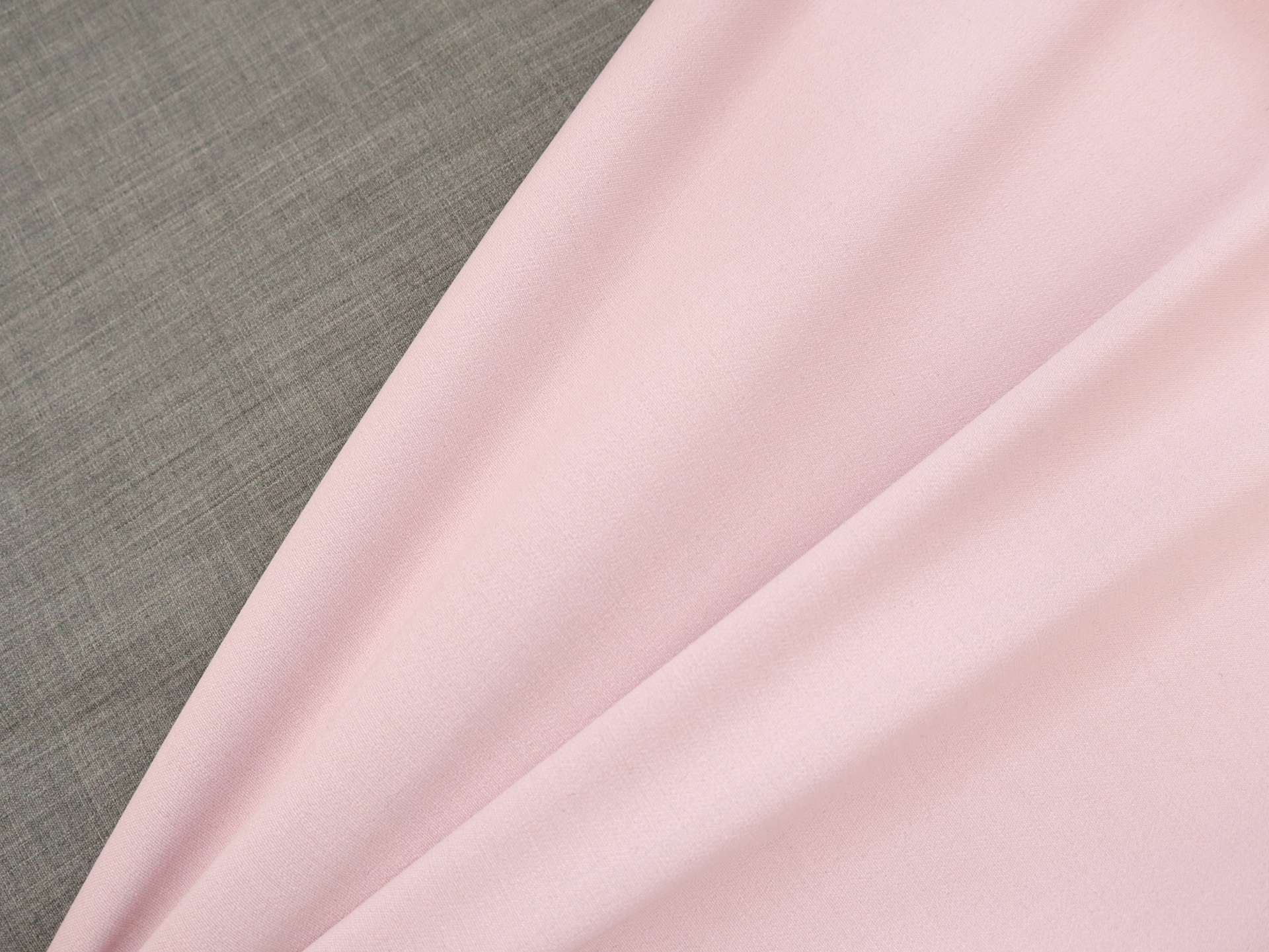 Italian Stretch Wool Double Faced Suiting in Grey & Pink