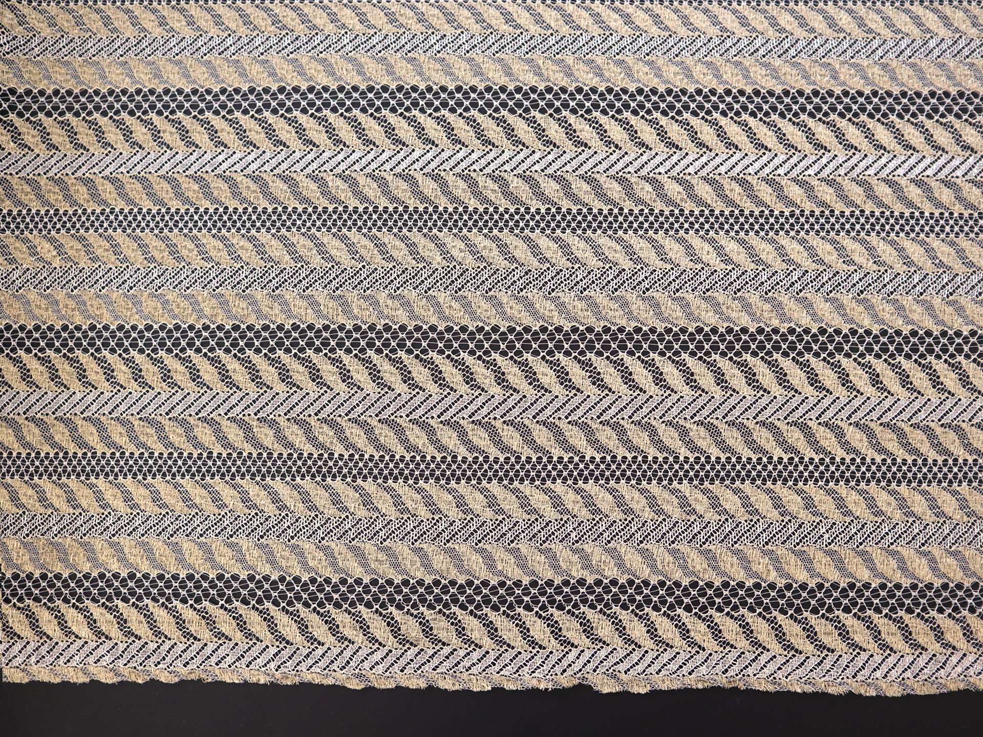 Metallic Striped Lace in Gold and Silver