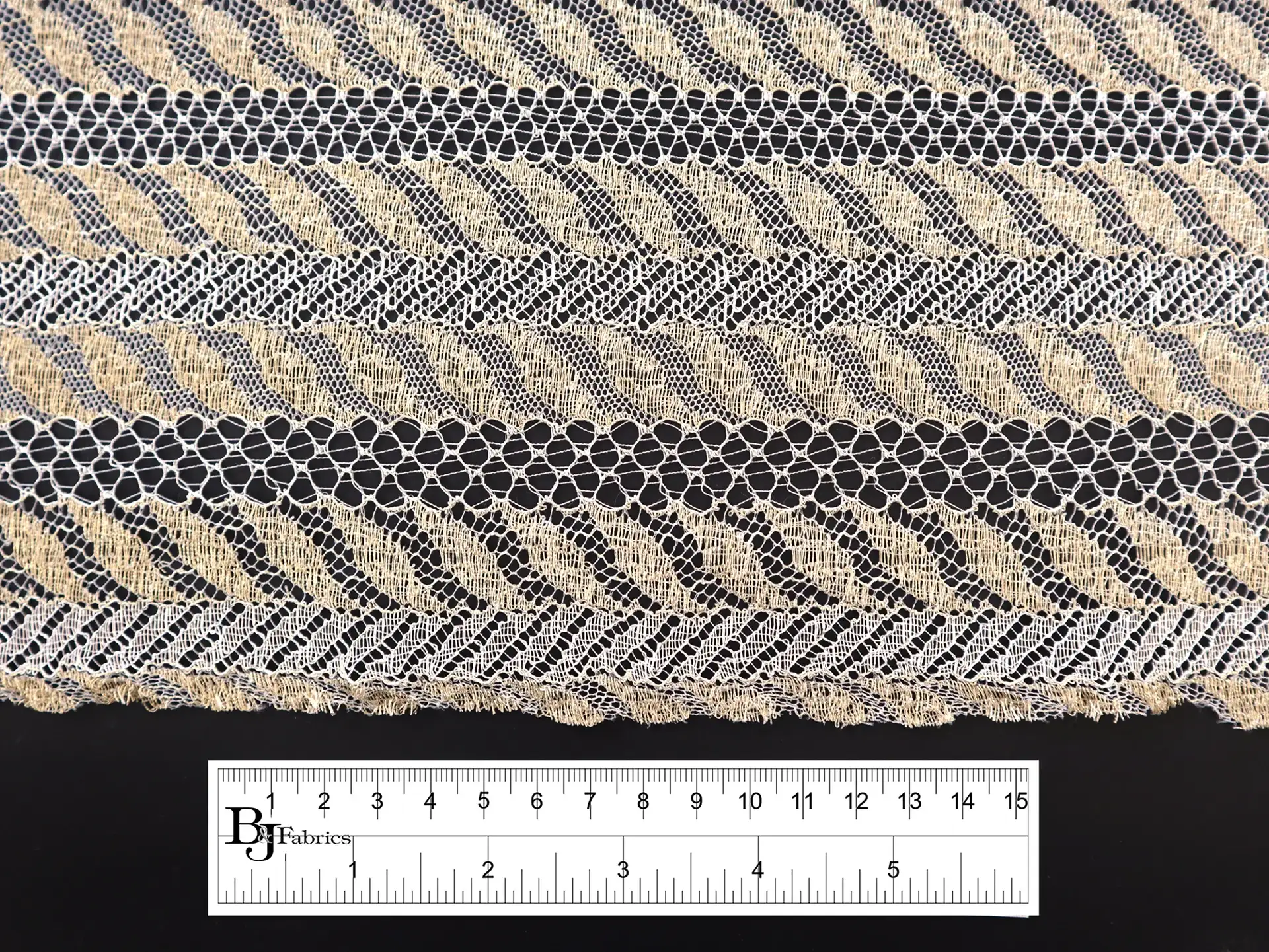 Metallic Striped Lace in Gold and Silver