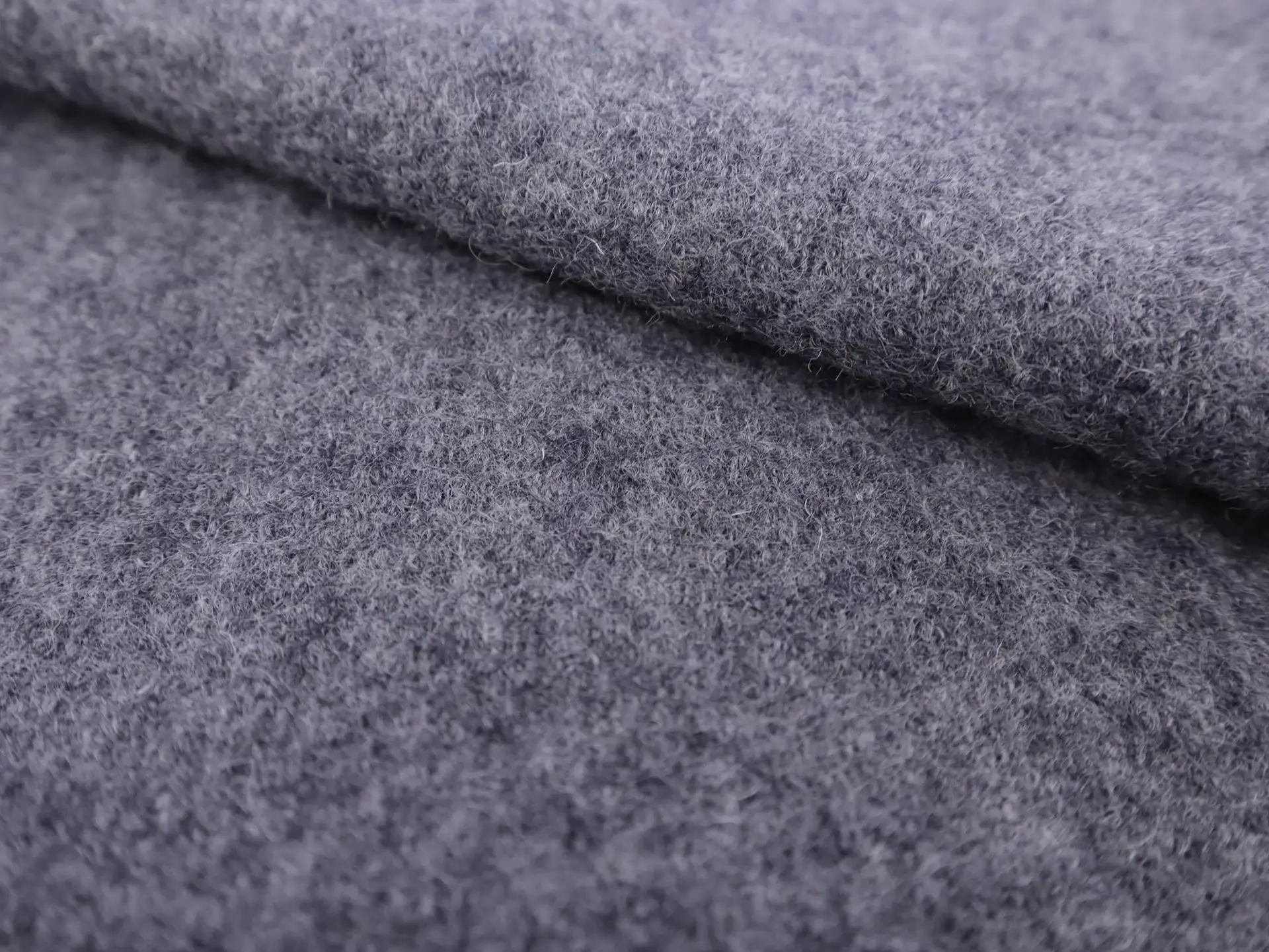 Imported Boiled Wool in Ash Grey