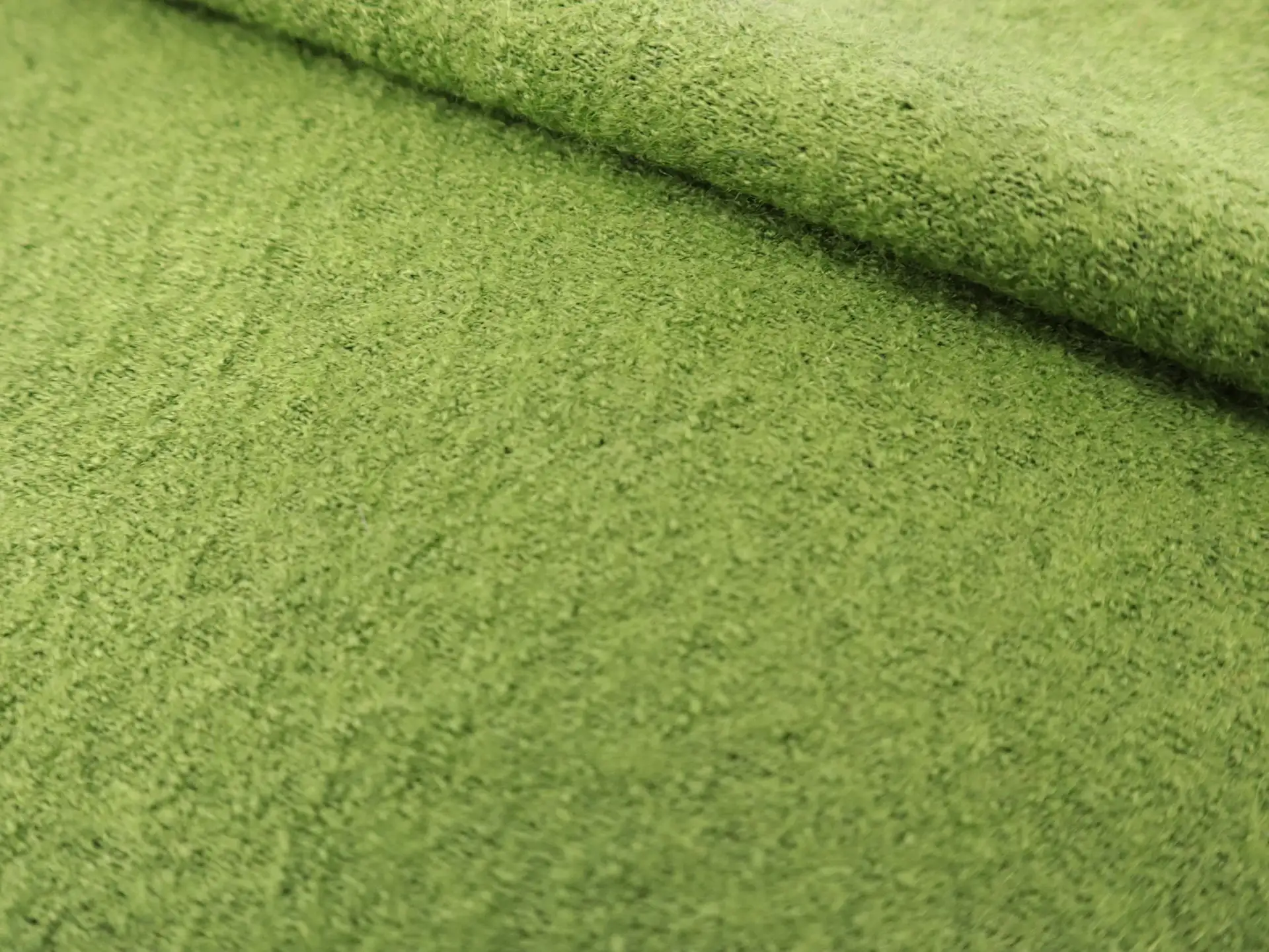 Boiled Wool Blend Knit in Olive