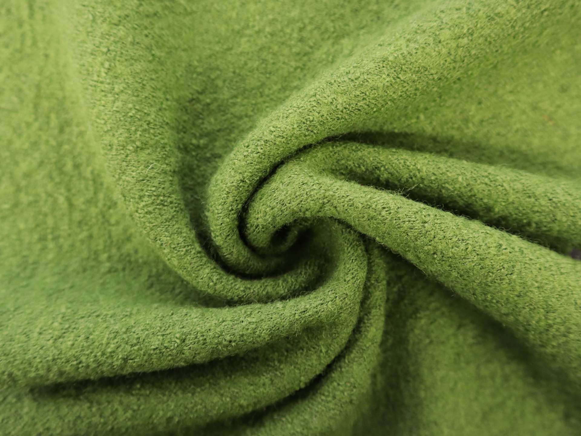 Boiled Wool Blend Knit in Olive