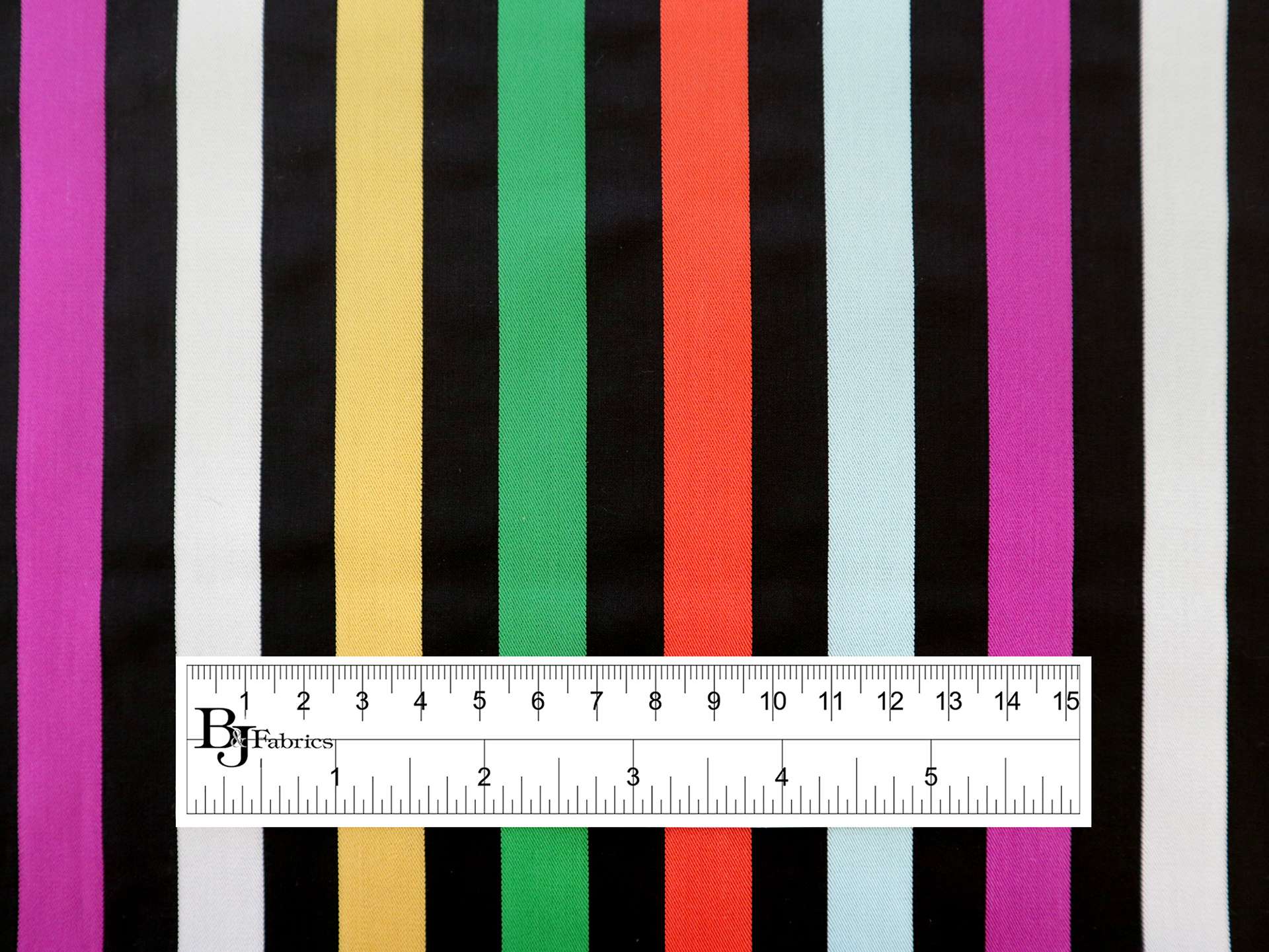 Cotton Satin Stripe in Multi