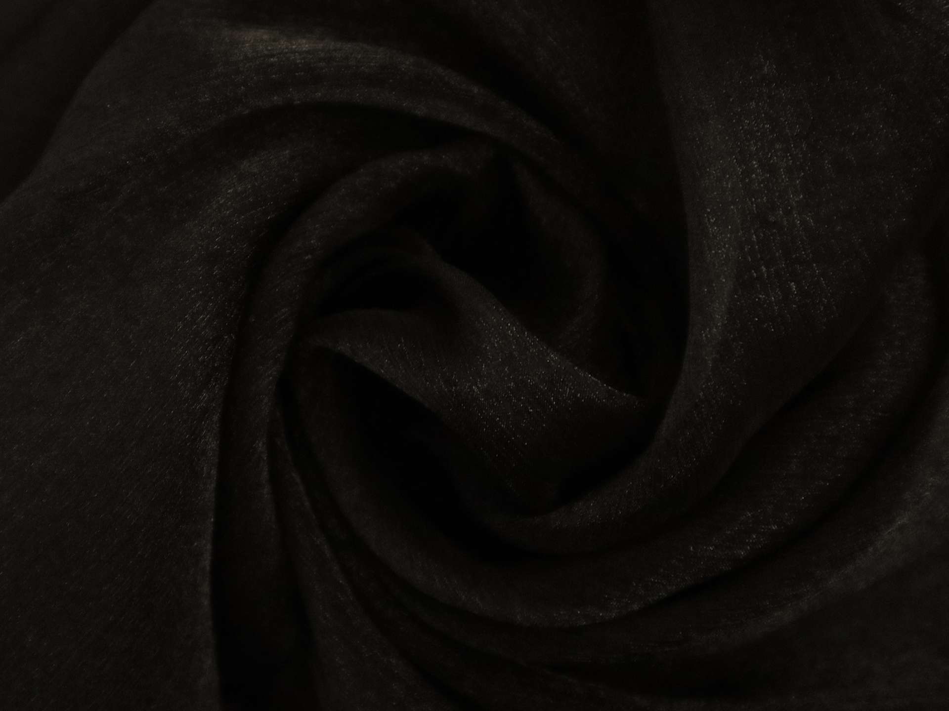 Silk and Nylon Crinkle Chiffon in Black