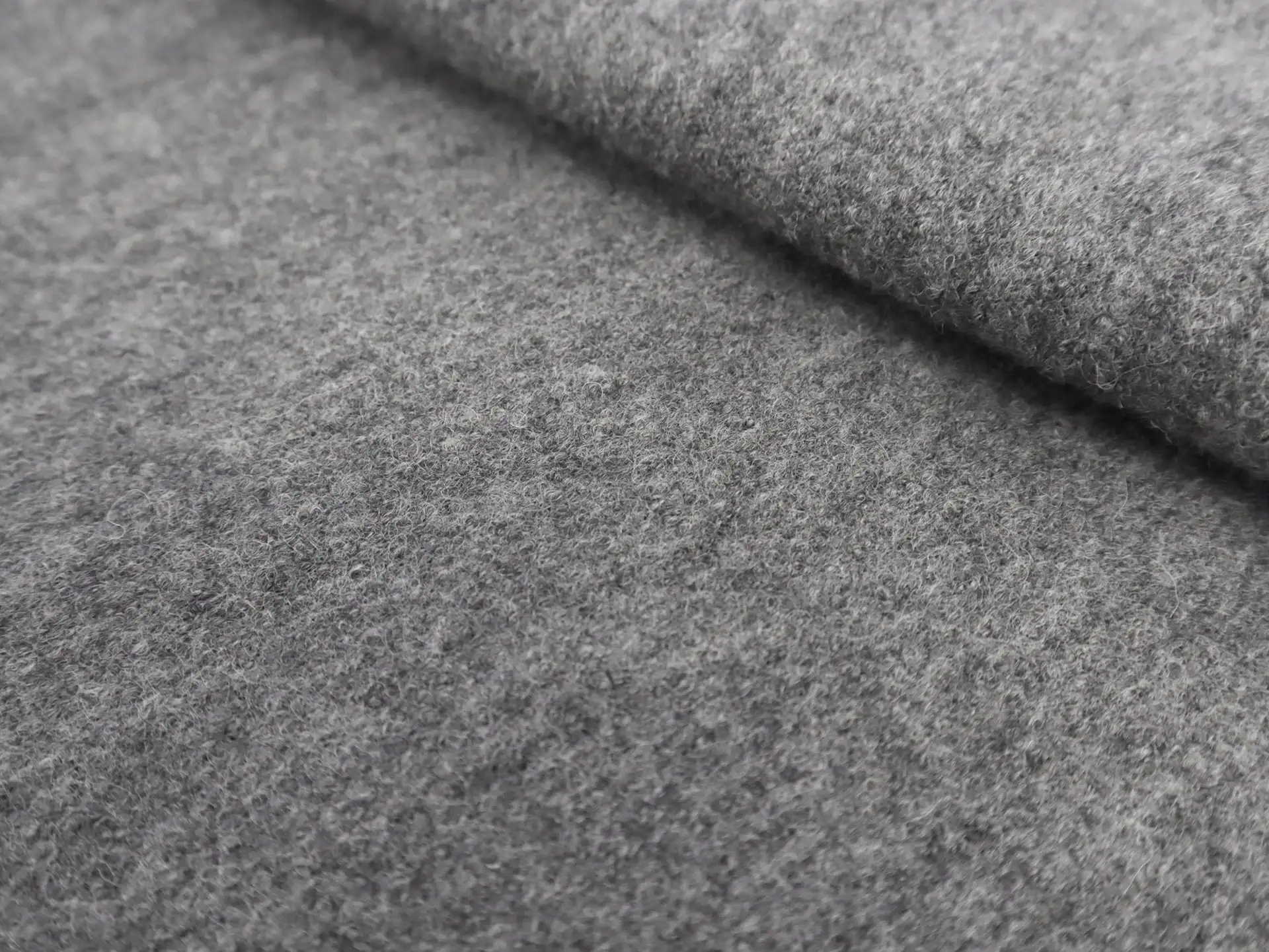 Boiled Wool Knit in Dark Heather Grey