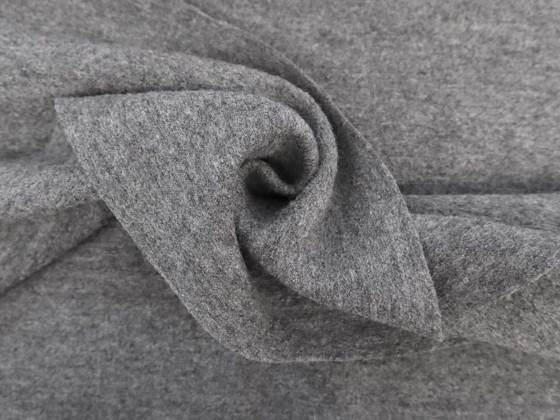 Boiled Wool Knit in Dark Heather Grey