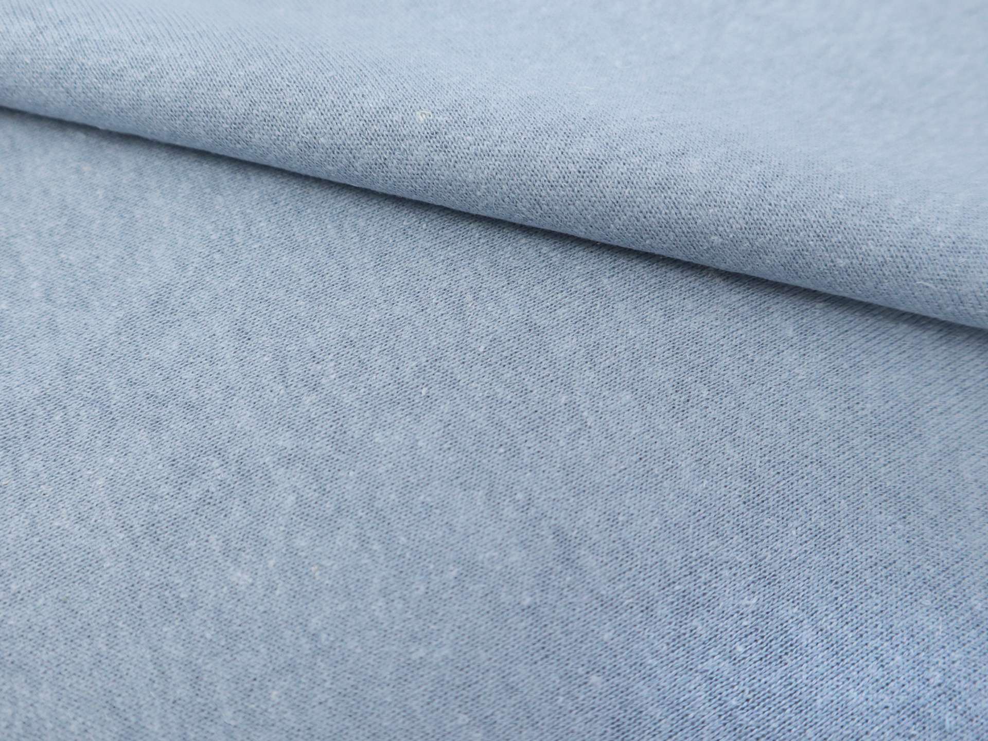 Hemp, Cotton & Bamboo Sweatshirt Fleece in Light Denim