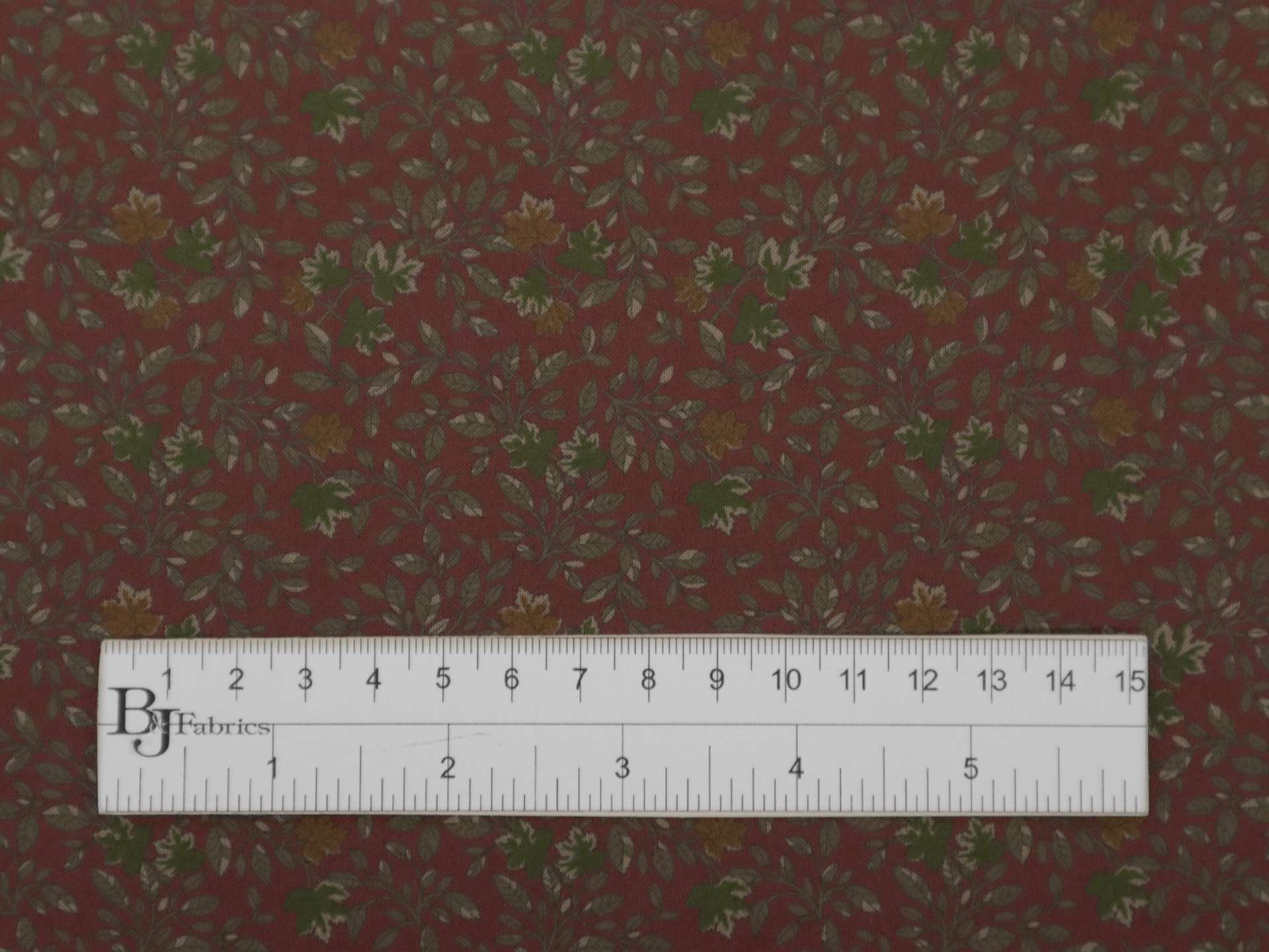 Printed Viscose Challis with Leaf Pattern