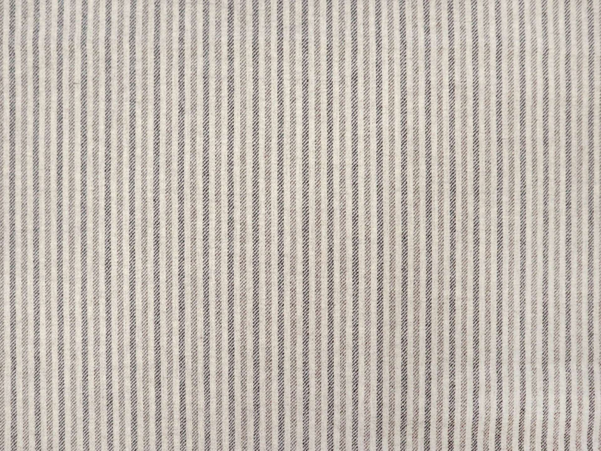 Stretch Wool Flannel Striped Suiting