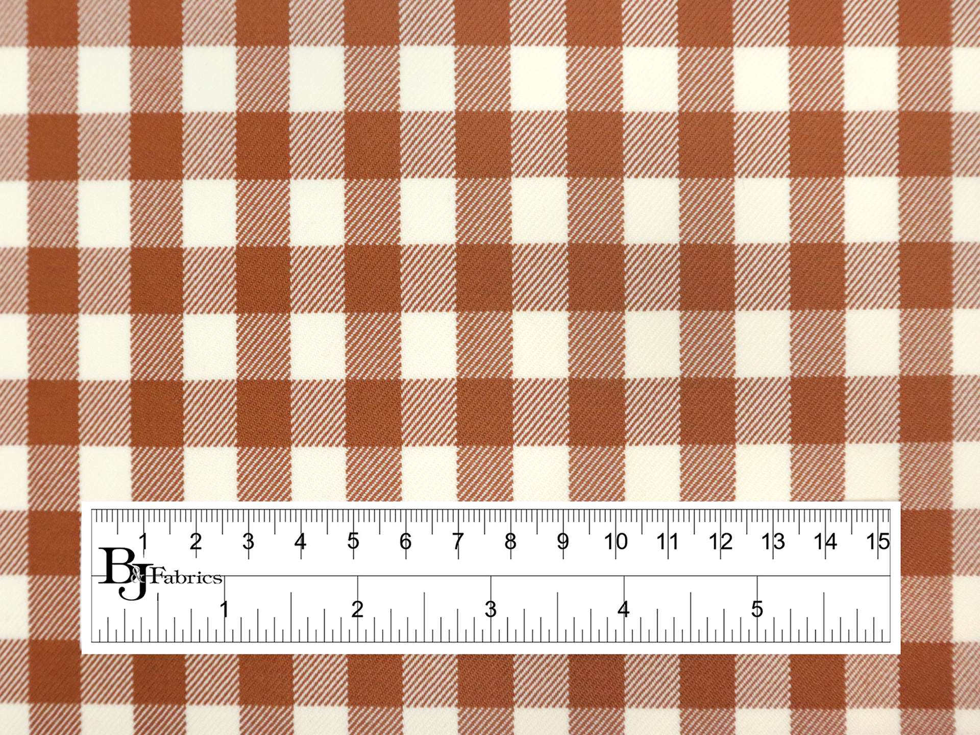 Italian Wool Shepherd's Check in Russet