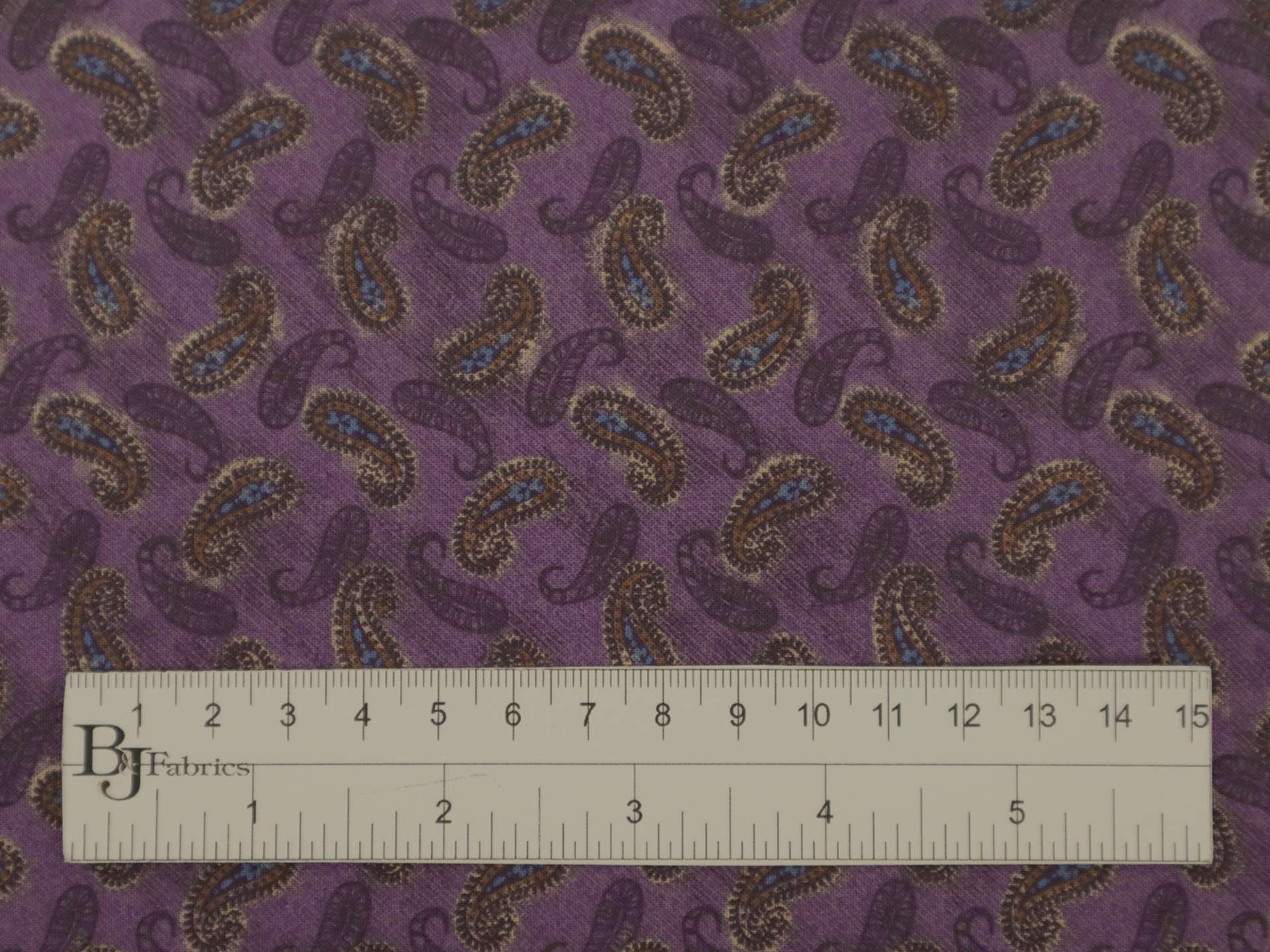 Printed Viscose Challis with Paisley Pattern