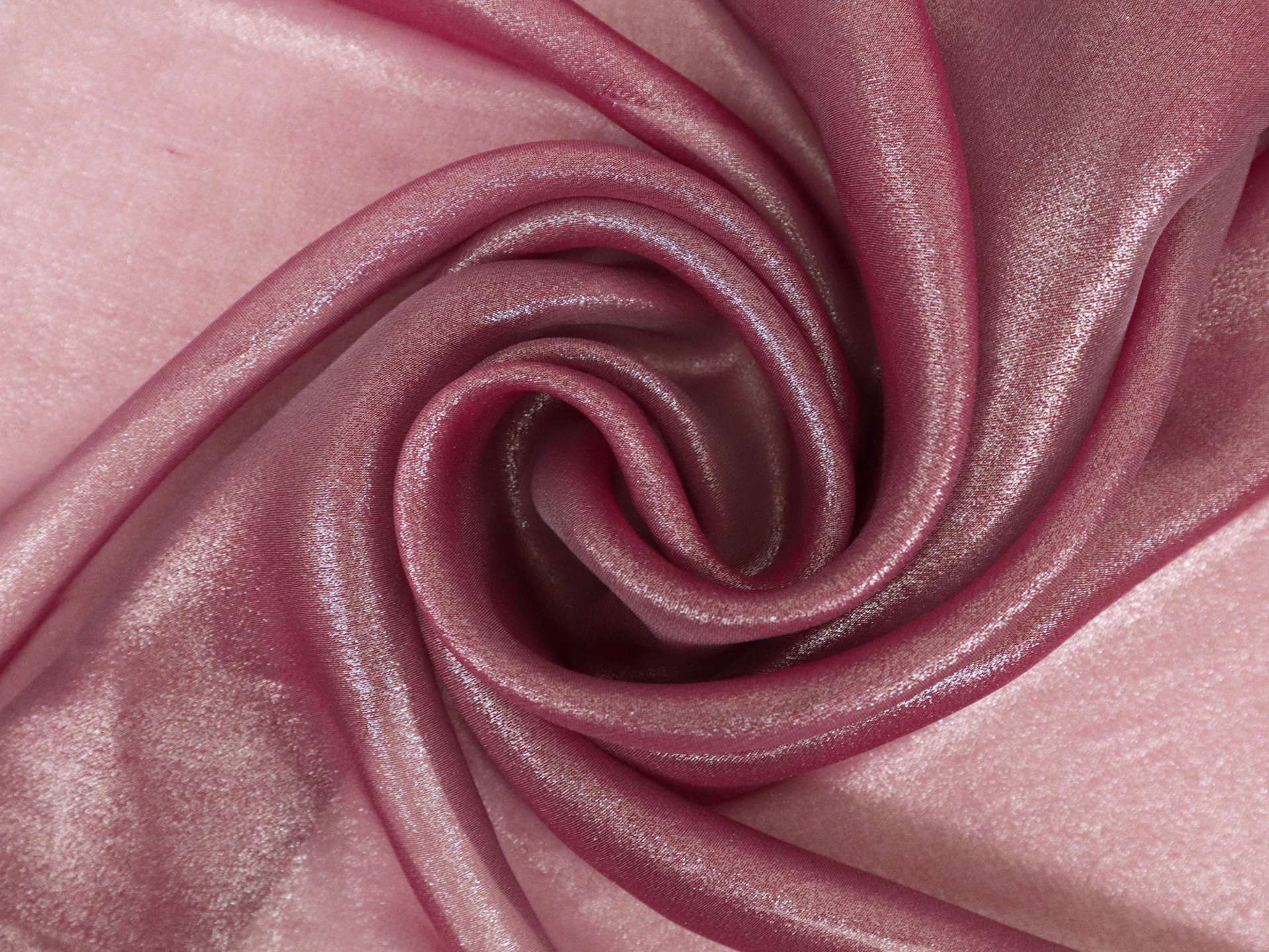 Metallic Coated Silk Chiffon in Magenta and Silver