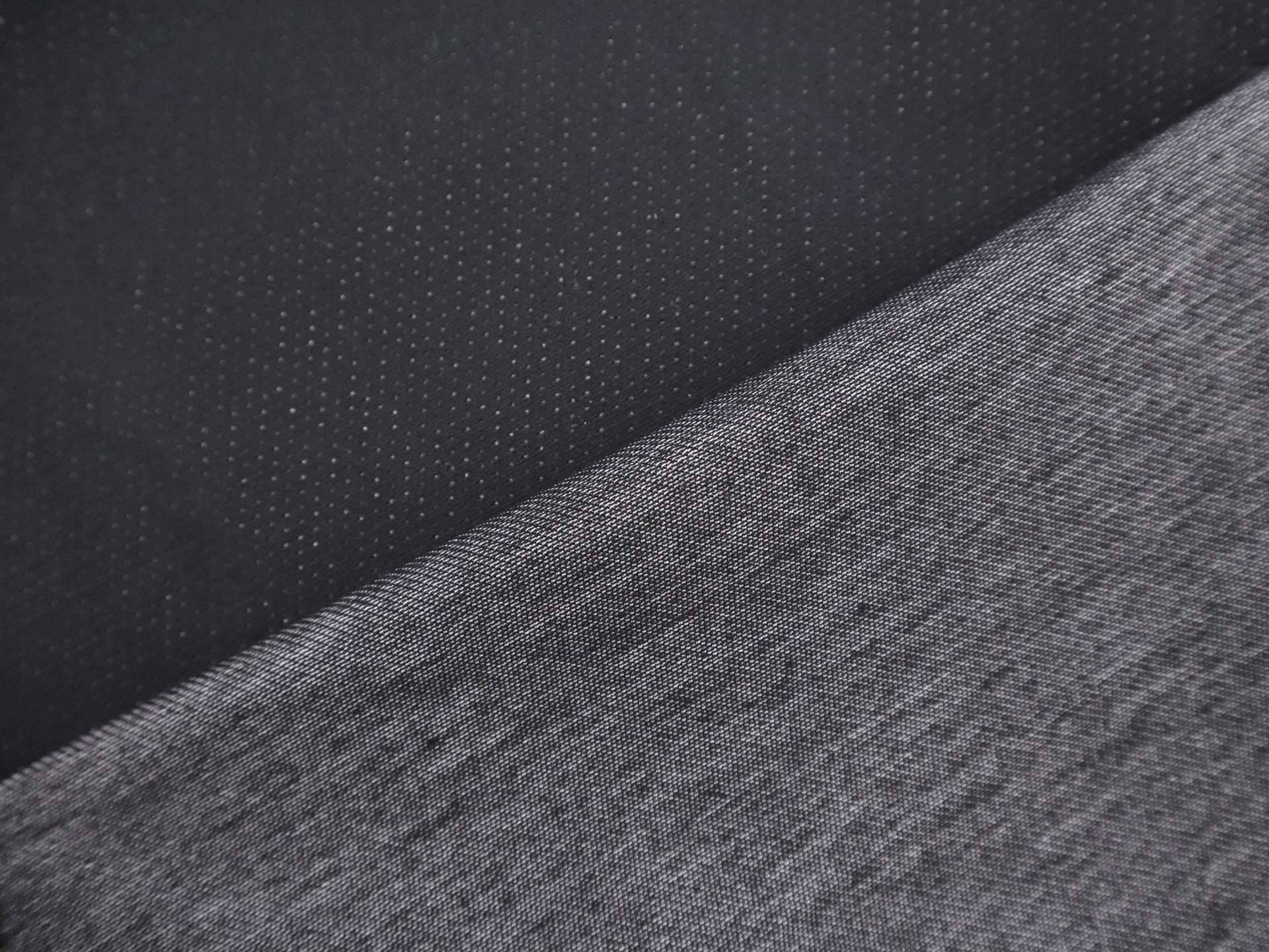 Denim-Look Waterproofed Double Faced Knit in Black