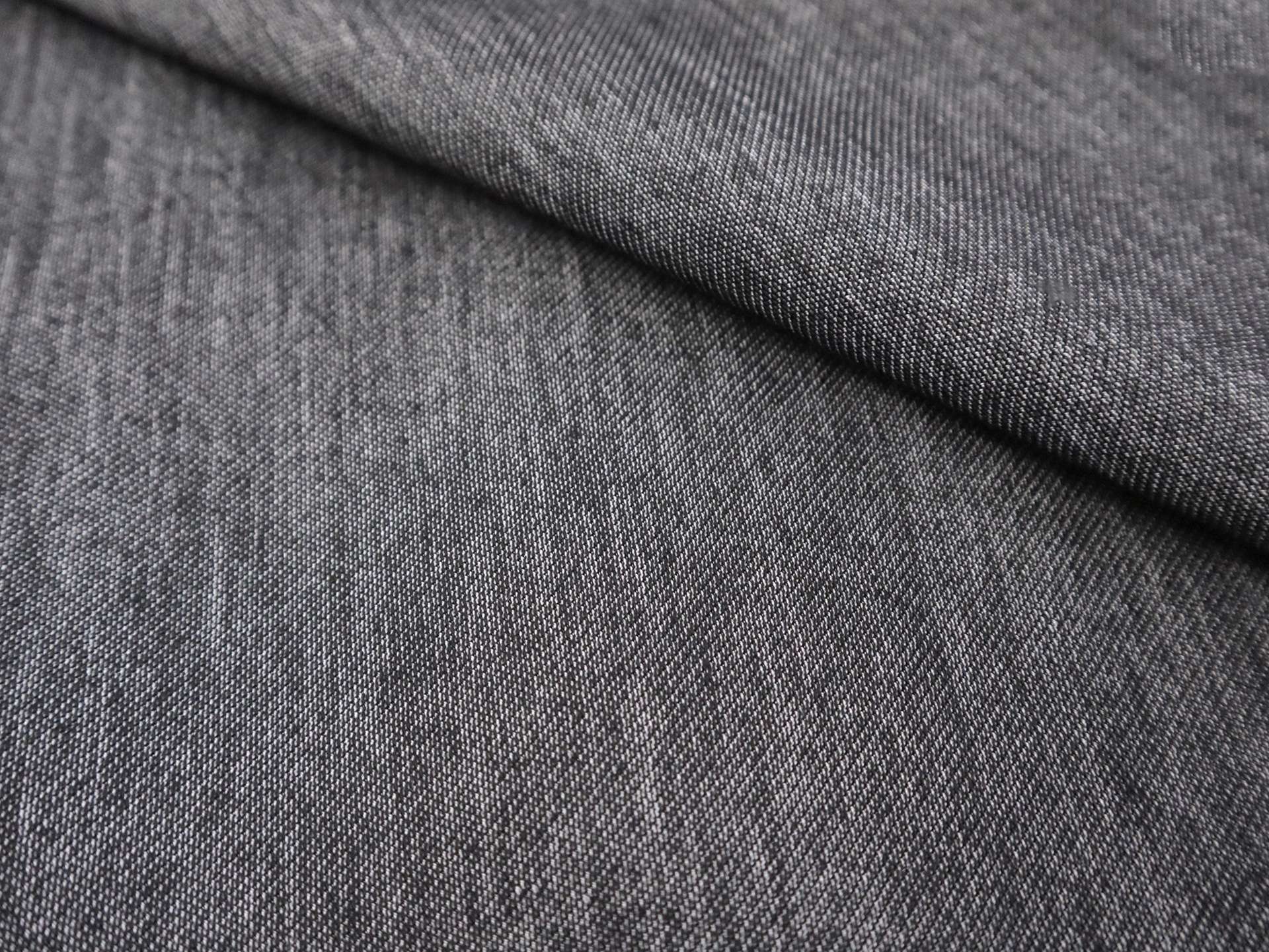 Denim-Look Waterproofed Double Faced Knit in Black