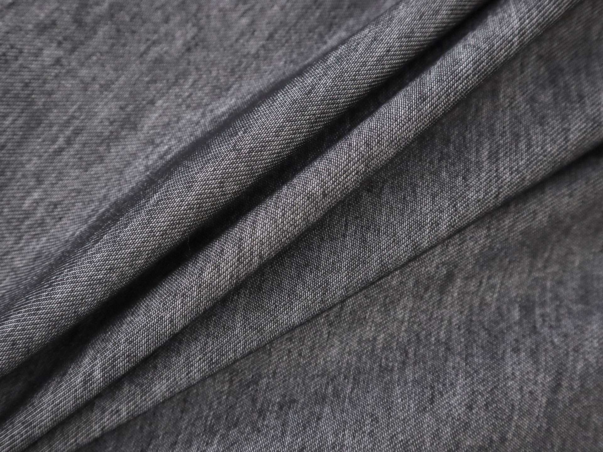 Denim-Look Waterproofed Double Faced Knit in Black