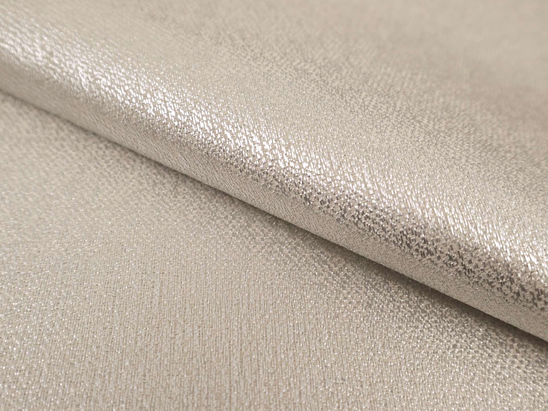 Metallic Polyester Crepe in Silver