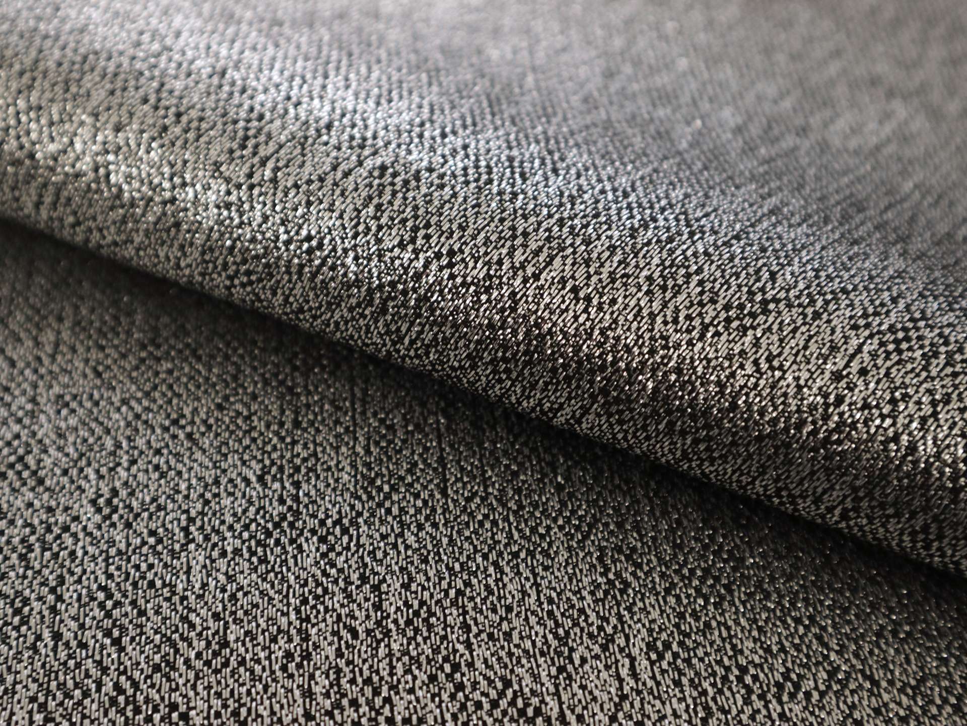Metallic Polyester Crepe in Gunmetal