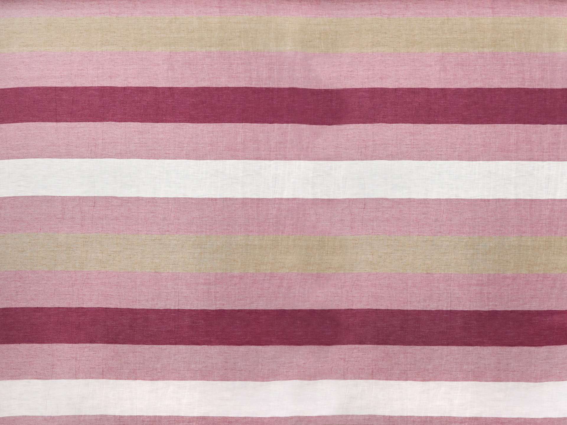 Linen Bayadère Stripe in Mauve & Purple