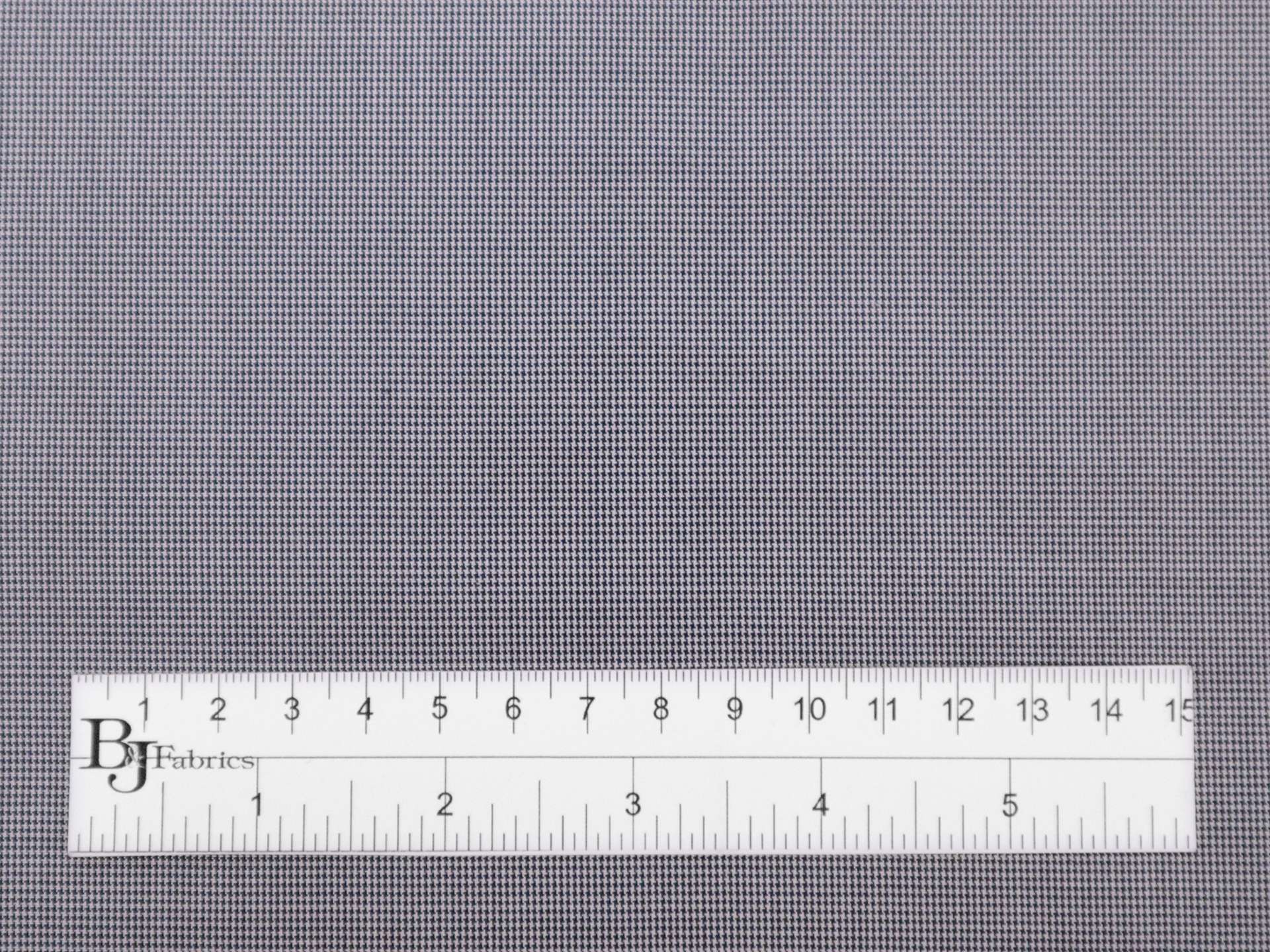 Silk Shirting with Micro Houndstooth Pattern in Dark Blue and Grey