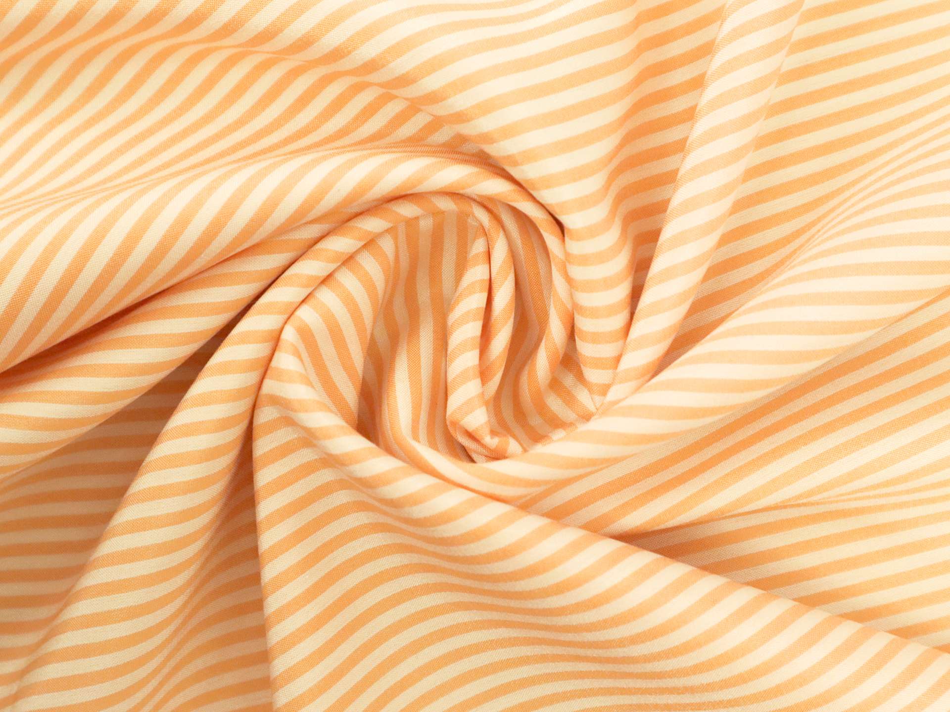 Silk Shirting with Cream and Light Orange Stripe