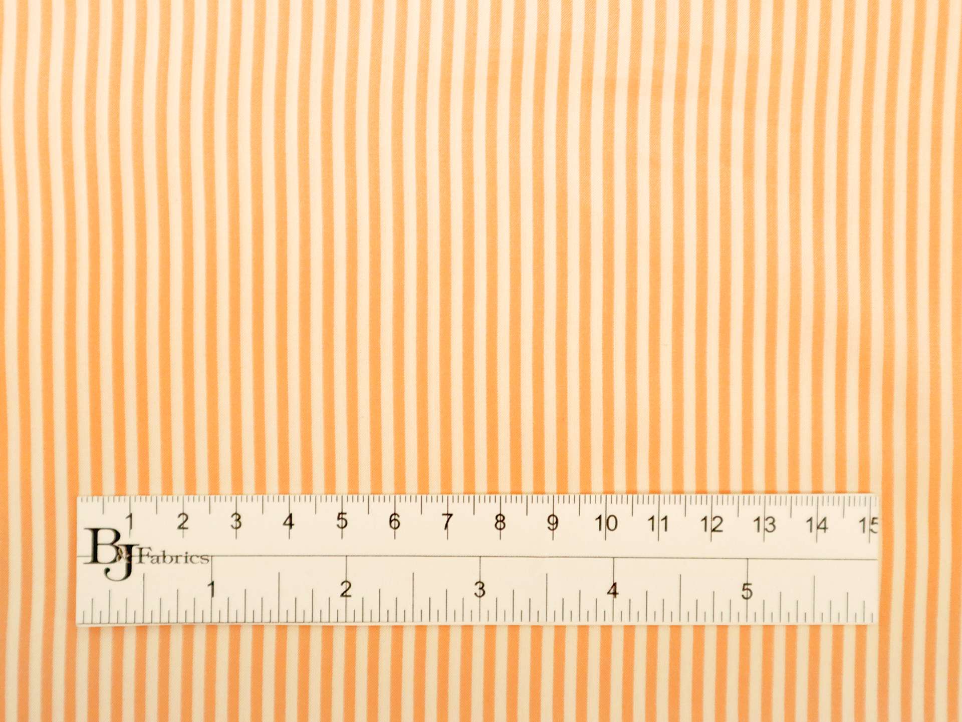 Silk Shirting with Cream and Light Orange Stripe