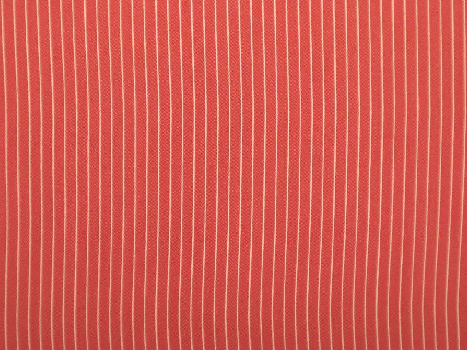 Silk Shirting in Red with White Stripes