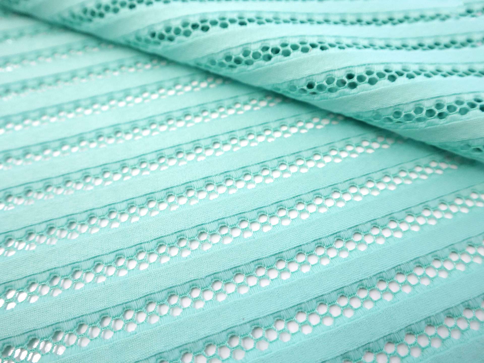 Novelty Striped Net in Mint