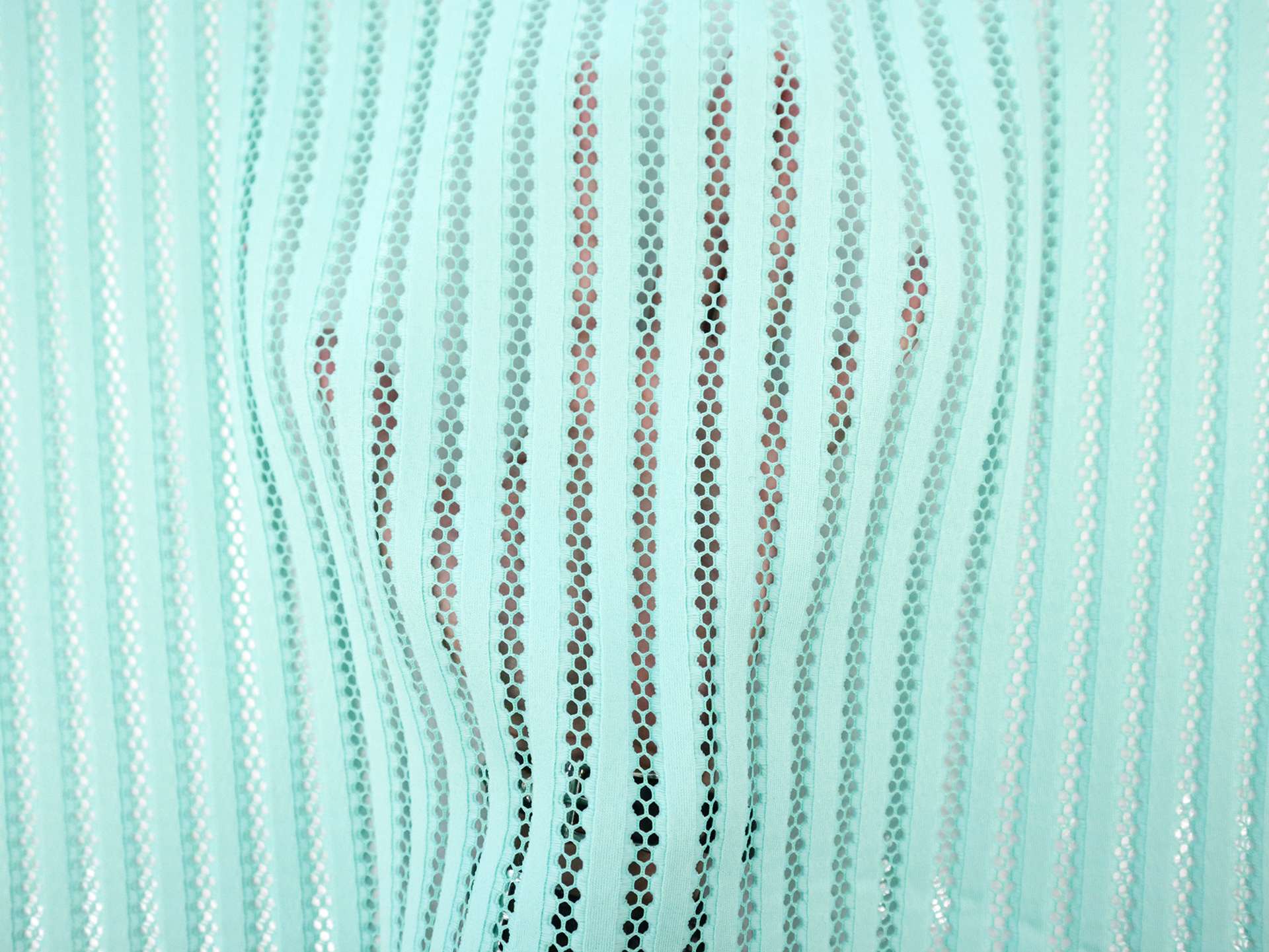 Novelty Striped Net in Mint