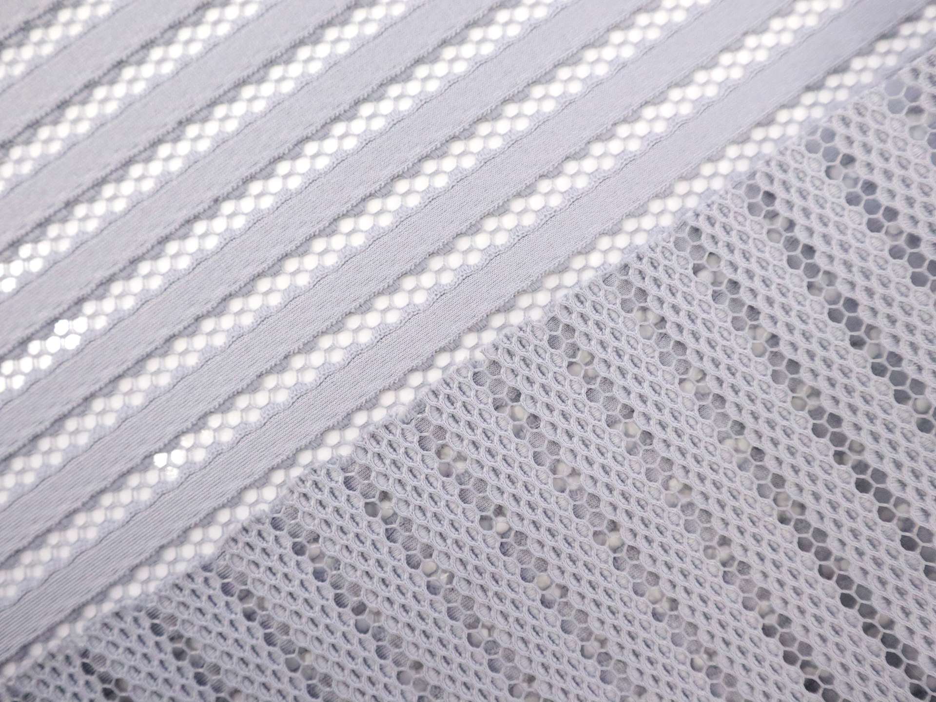 Novelty Striped Net in Grey 