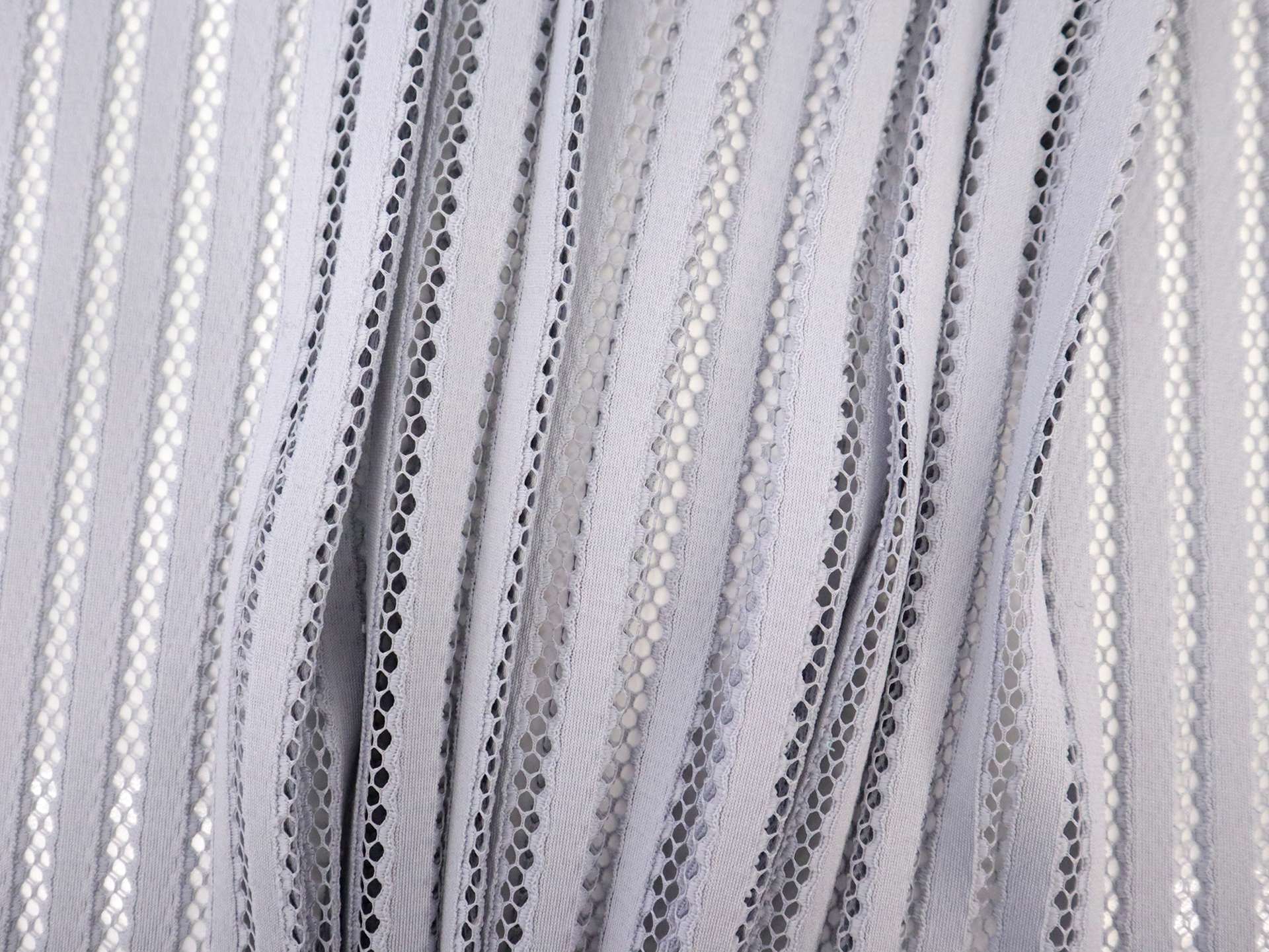 Novelty Striped Net in Grey 