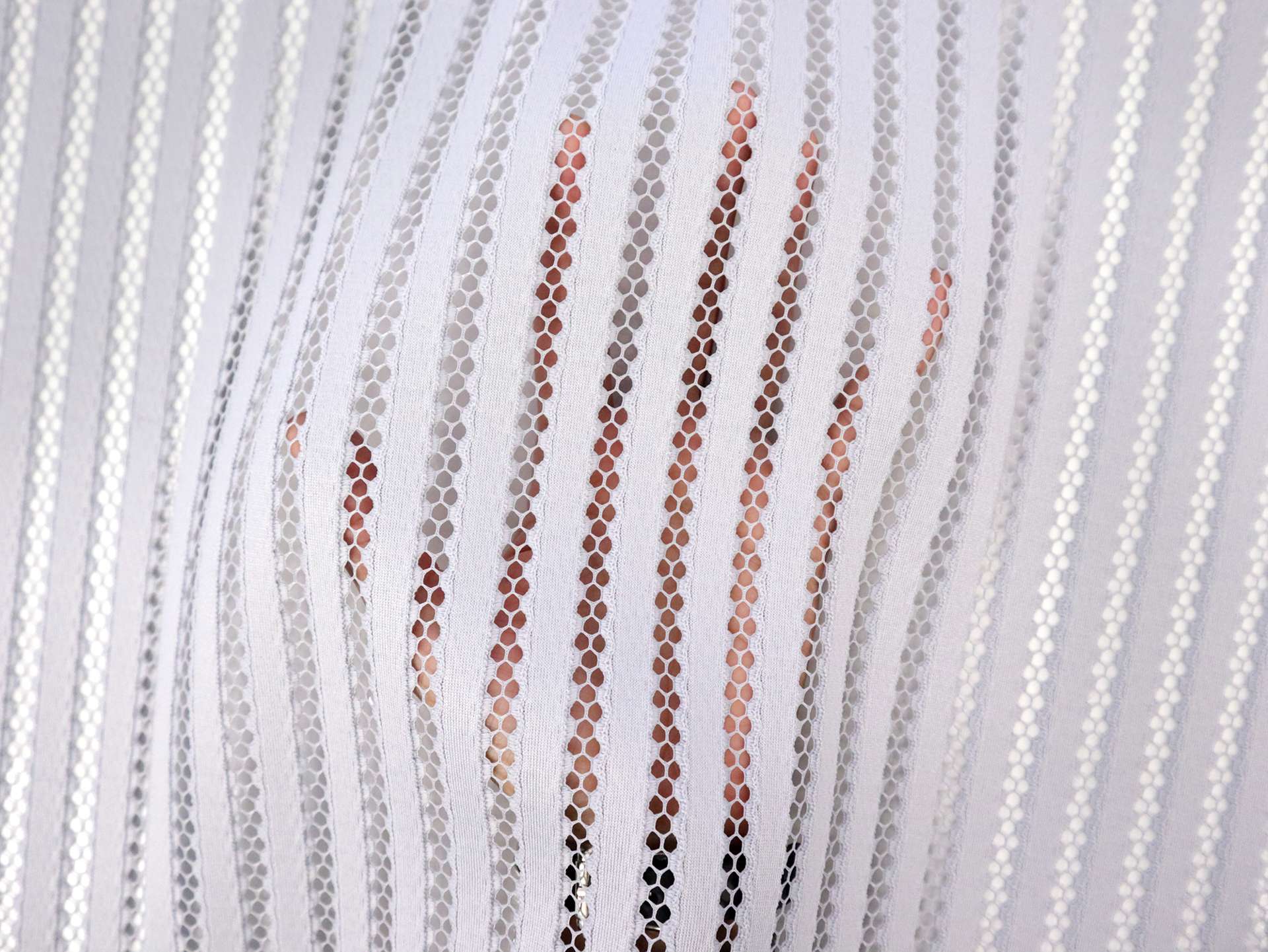 Novelty Striped Net in Grey 