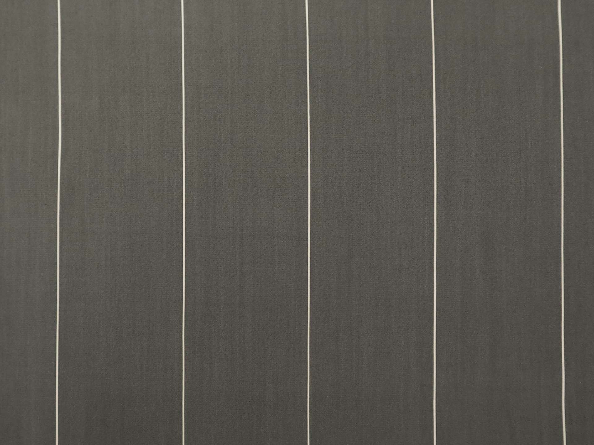 Silk Shirting in Graphite with White Stripes (Wide)