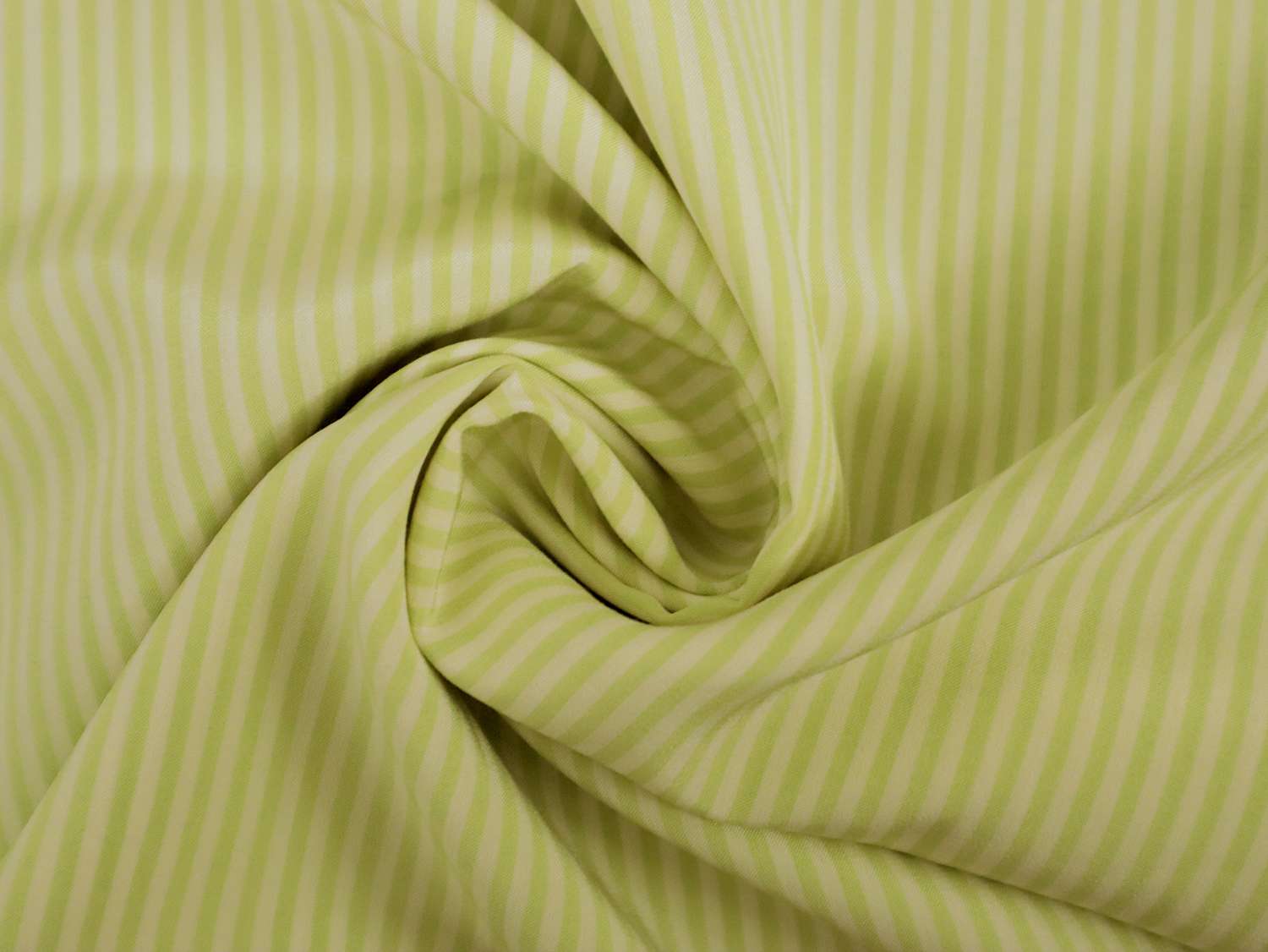 Silk Shirting with Grellow and Cream Stripes