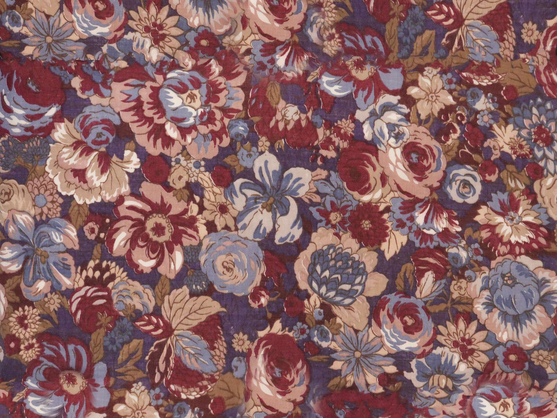 Vintage Wool & Cotton Viyella with Floral Print