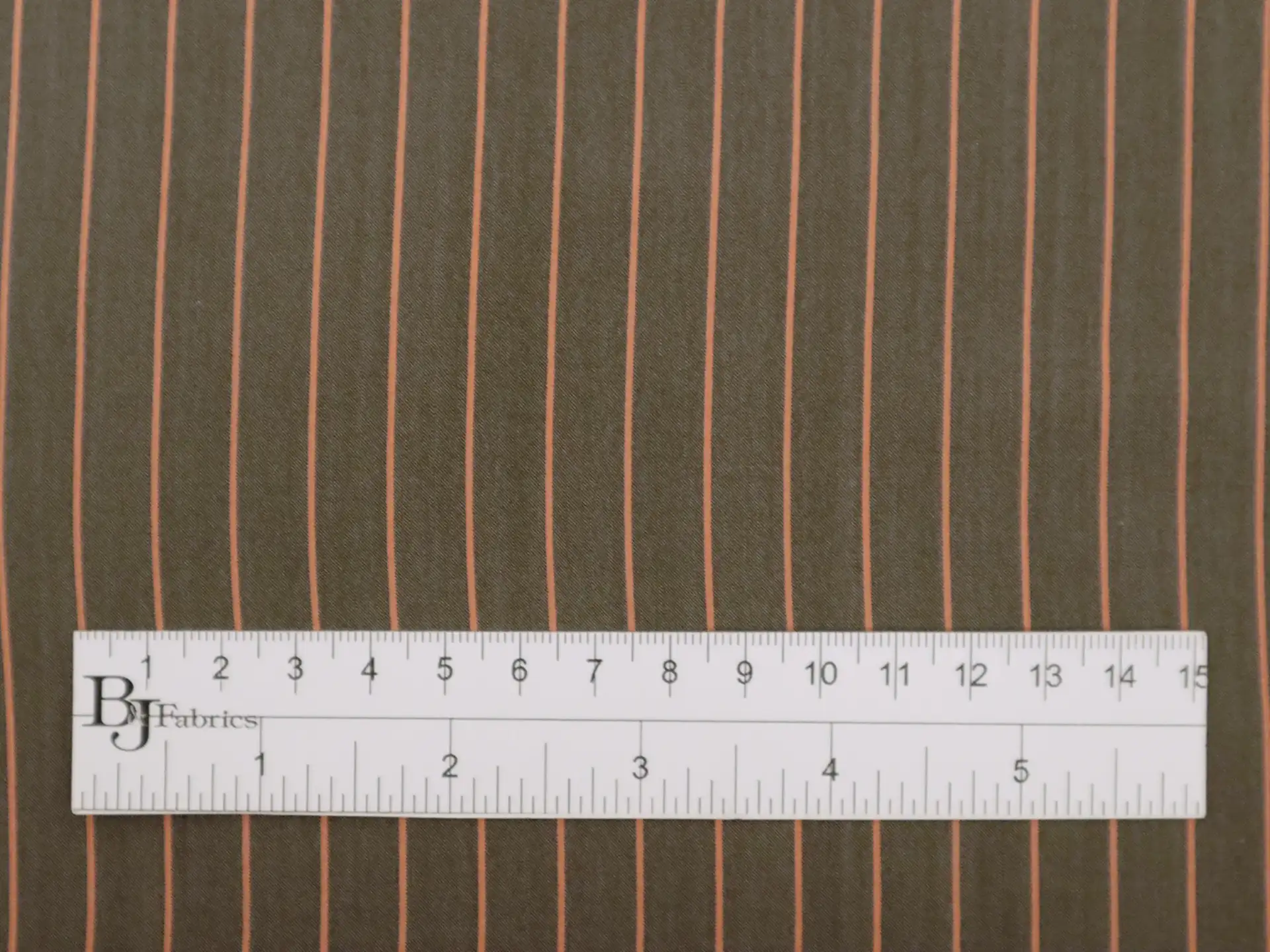 Silk Shirting in Graphite with Orange Stripe