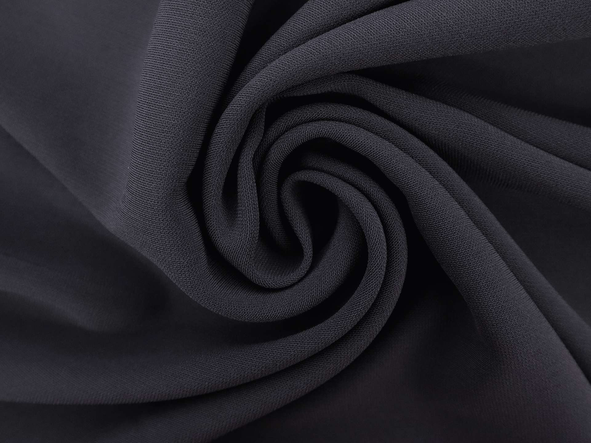 Synthetic Barathea Crepe in Charcoal