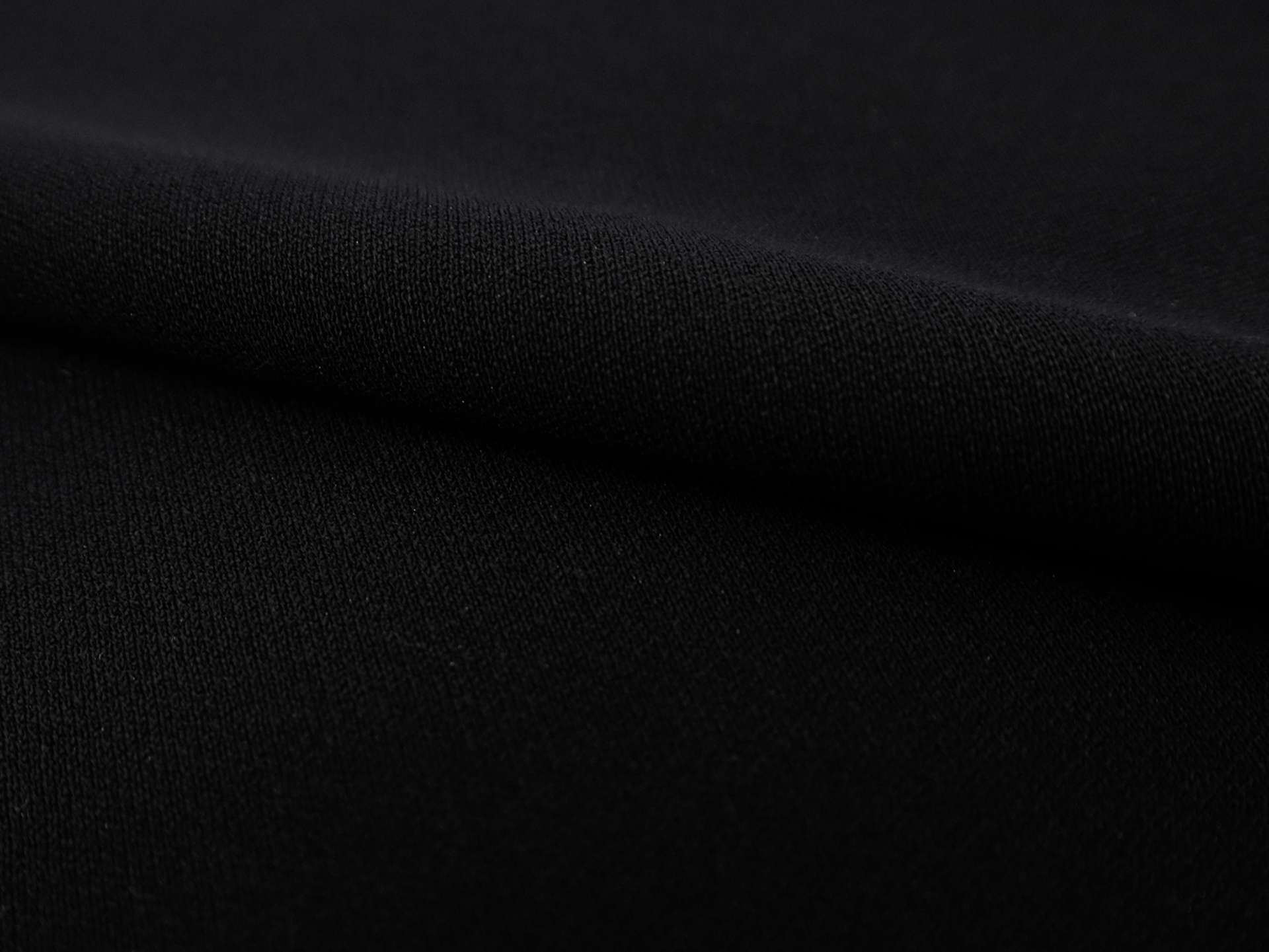 Techno Stretch Cotton Crepe in Black