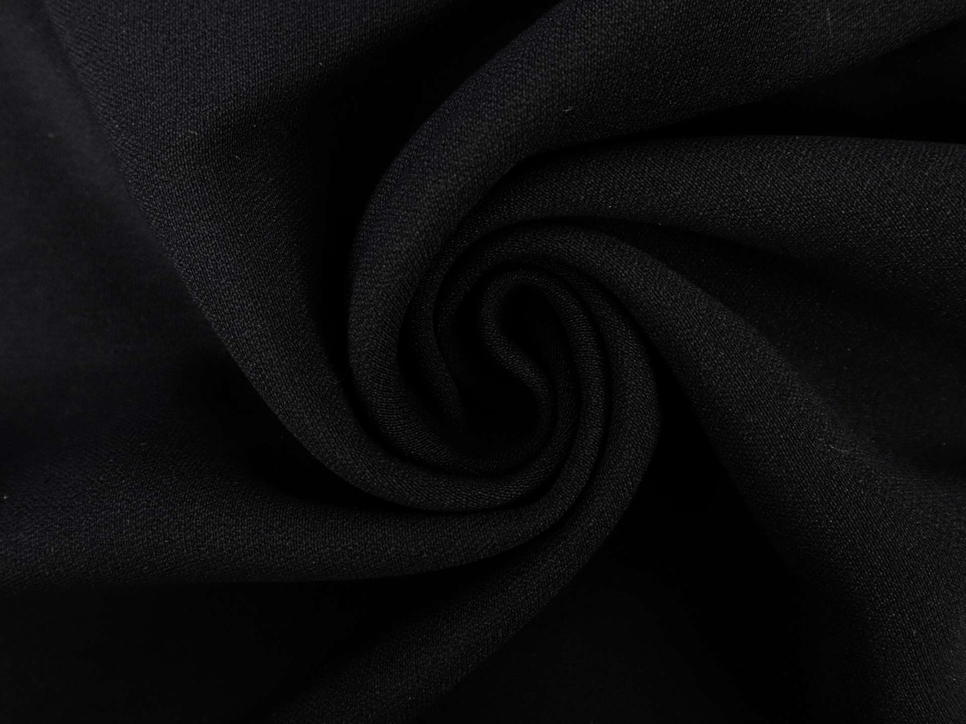 Techno Stretch Cotton Crepe in Black