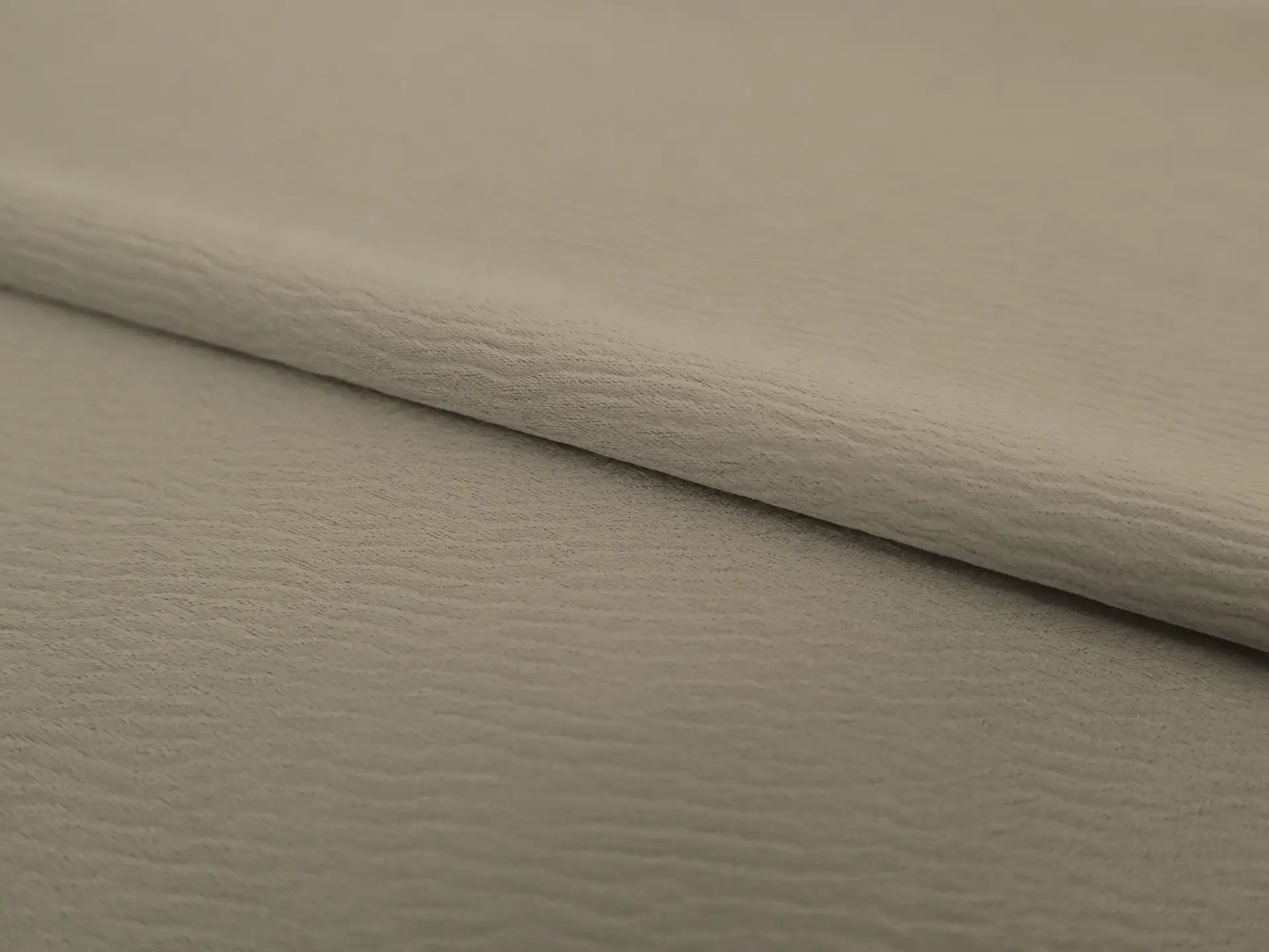 Double Face Triacetate Polyester Blend Ripple Satin in Taupe Grey