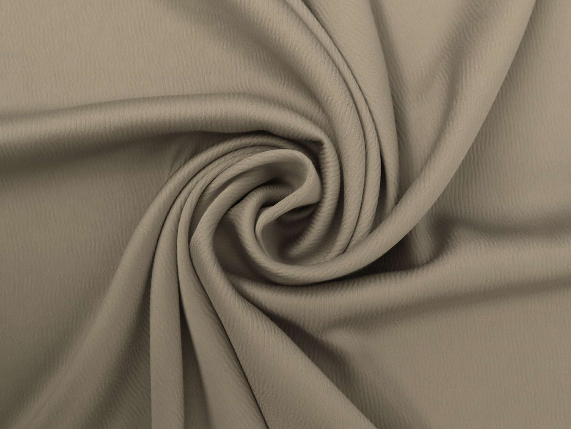 Double Face Triacetate Polyester Blend Ripple Satin in Taupe Grey