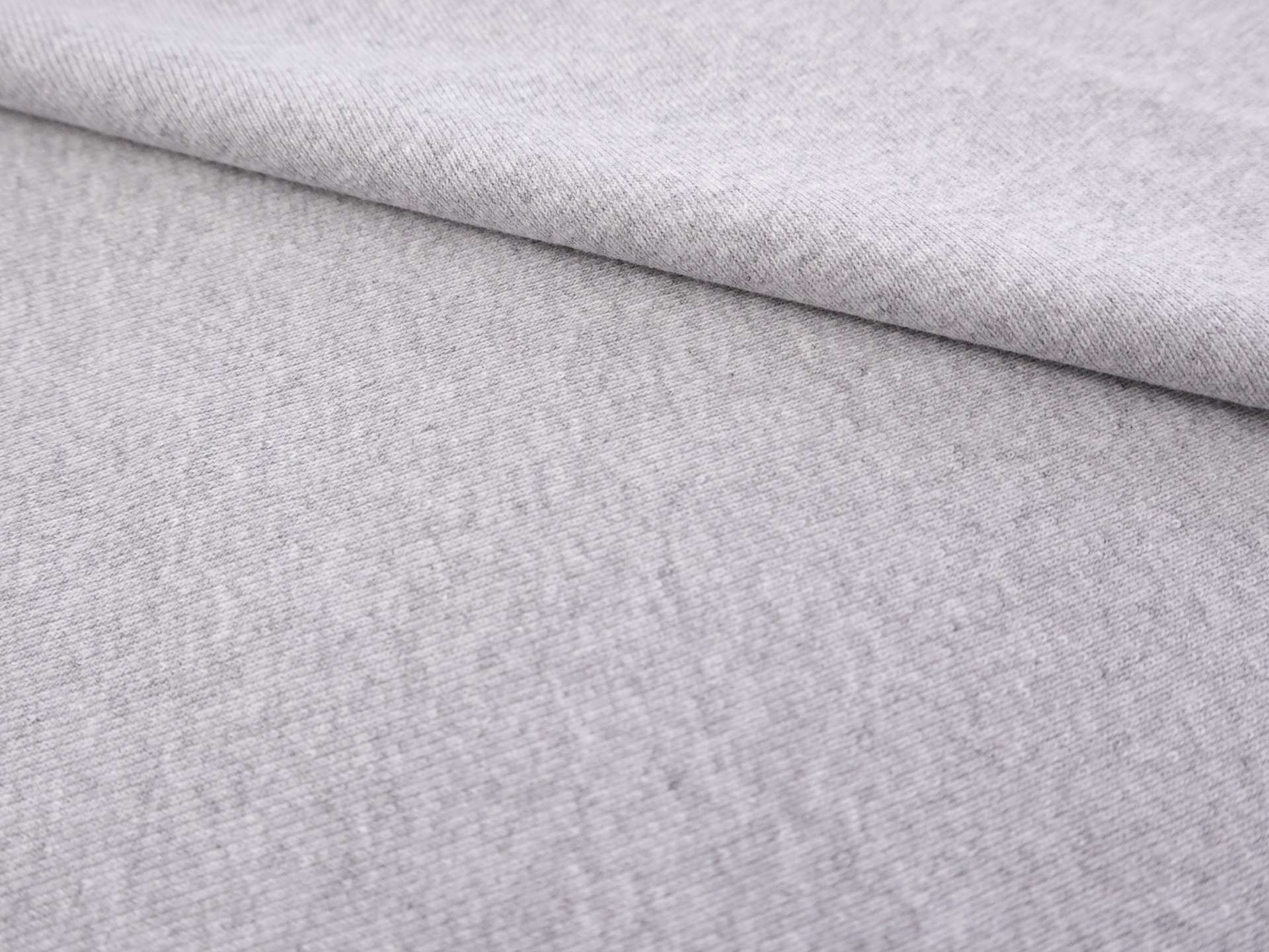 Cotton Rib Knit in Light Heather Grey
