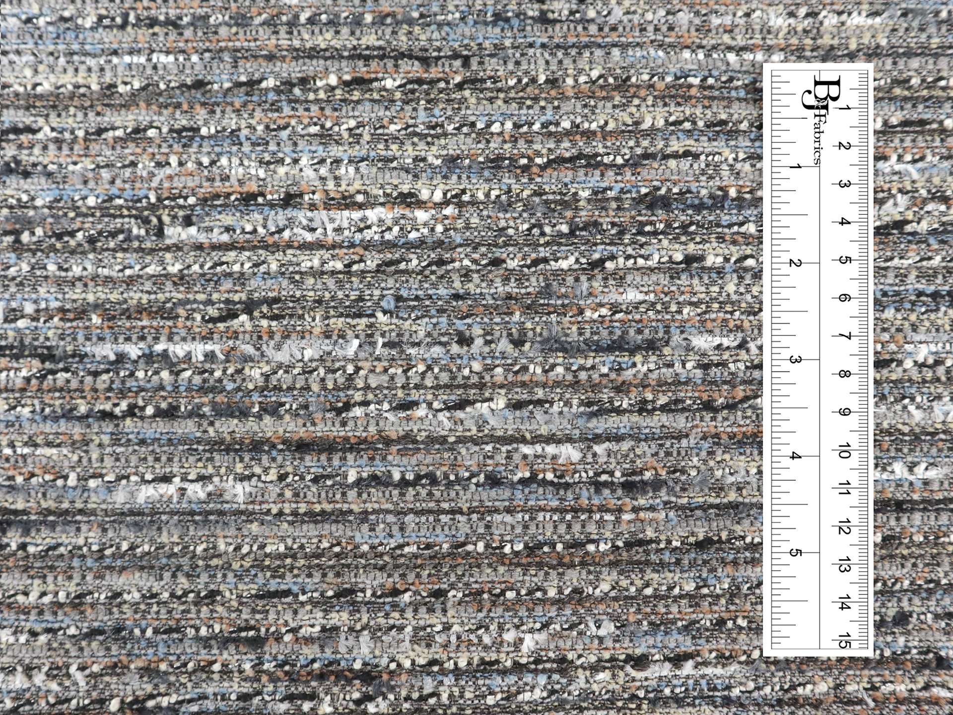 Metallic Tweed in Blue & Grey