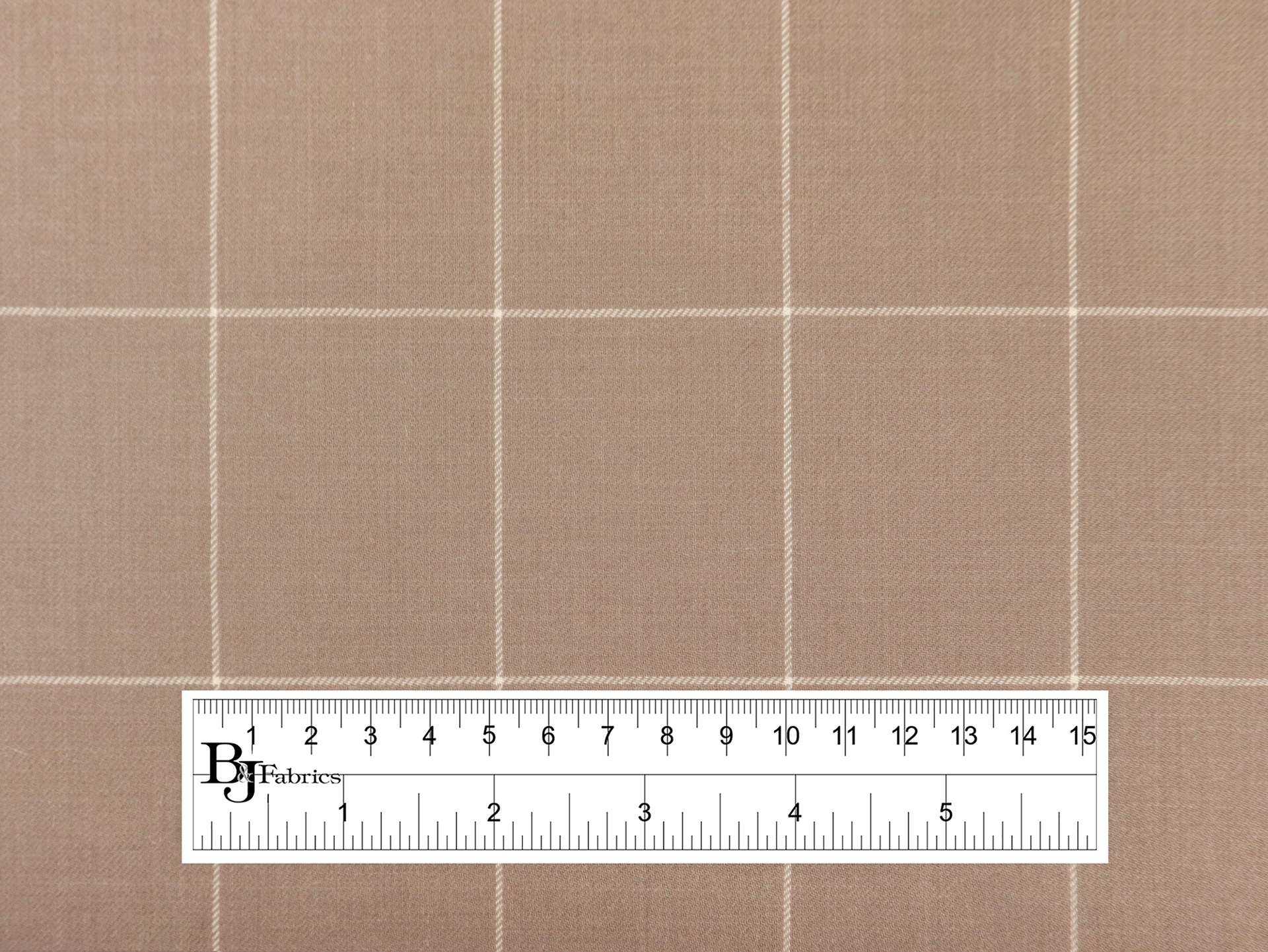 Cashmere Window Pane Challis in Taupe