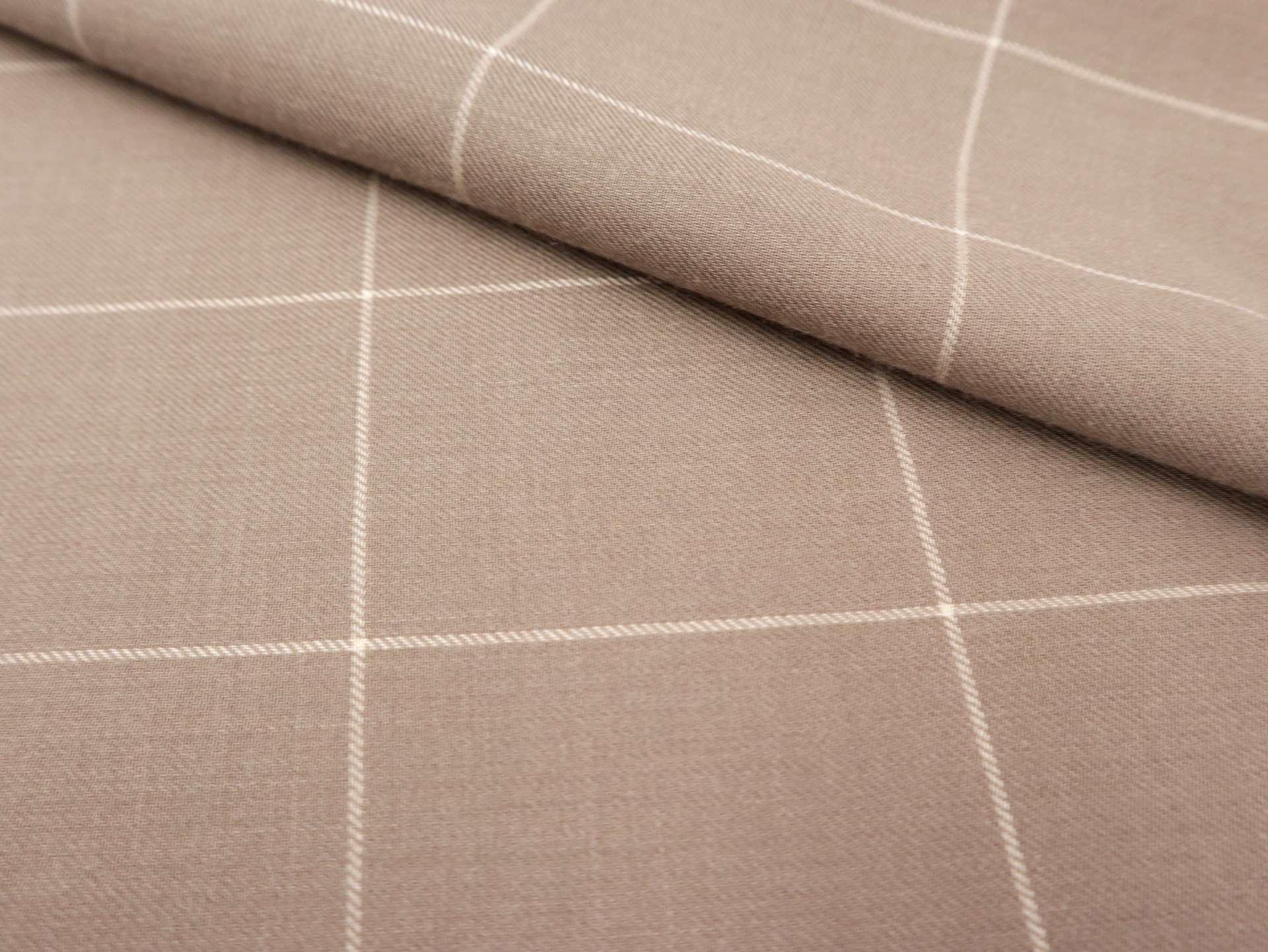 Cashmere Window Pane Challis in Taupe