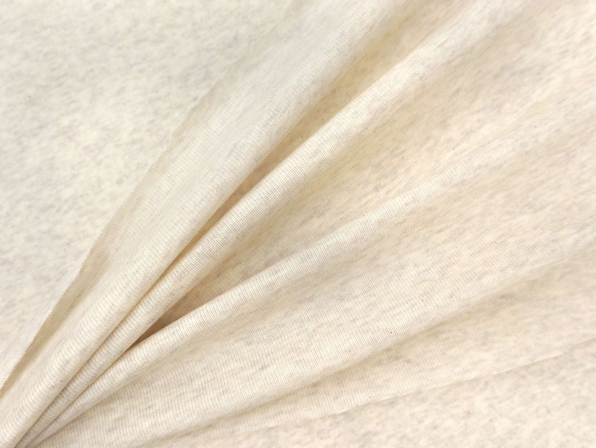 Light Weight Rib Knit in Heathered Ivory