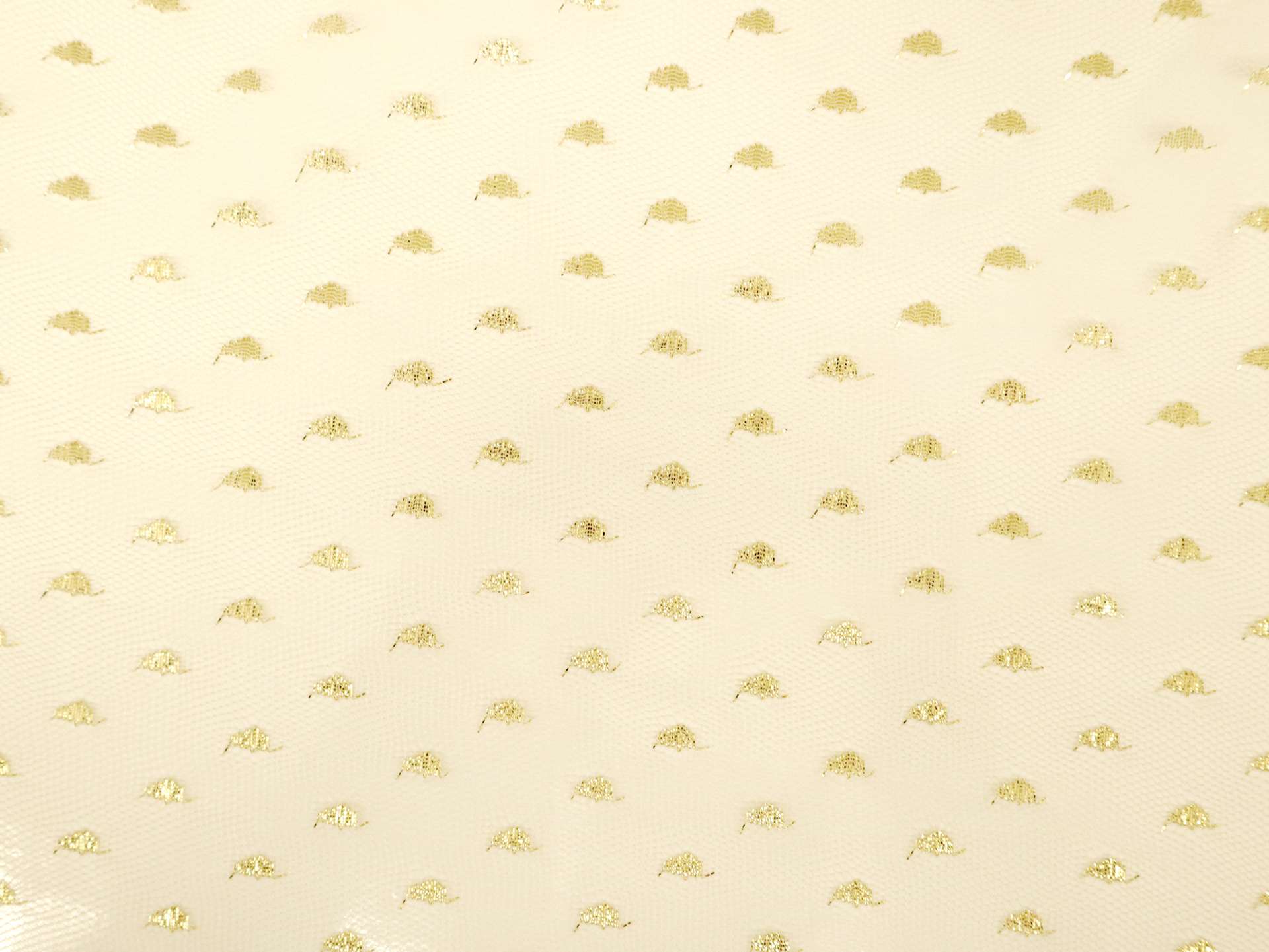 Metallic Point D'Esprit in Beige and Gold