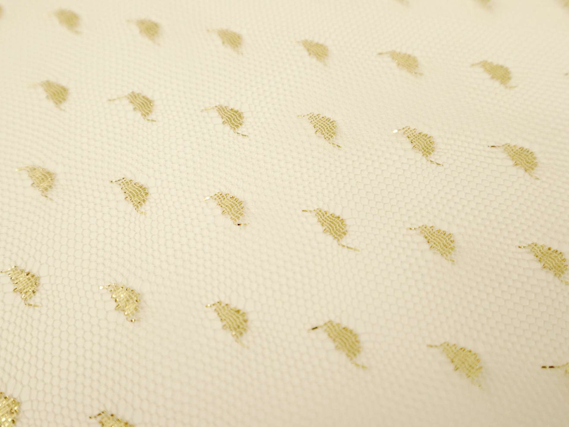 Metallic Point D'Esprit in Beige and Gold